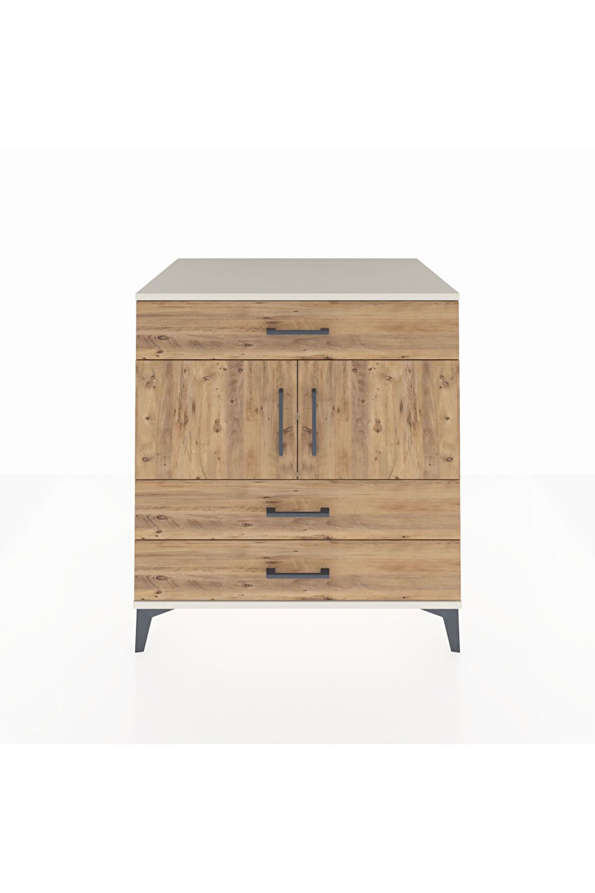 Kronos Şifonyer 2 Raflı 3 Çekmeceli 2 Kapaklı 88x59x96 Aytaşı-Çam