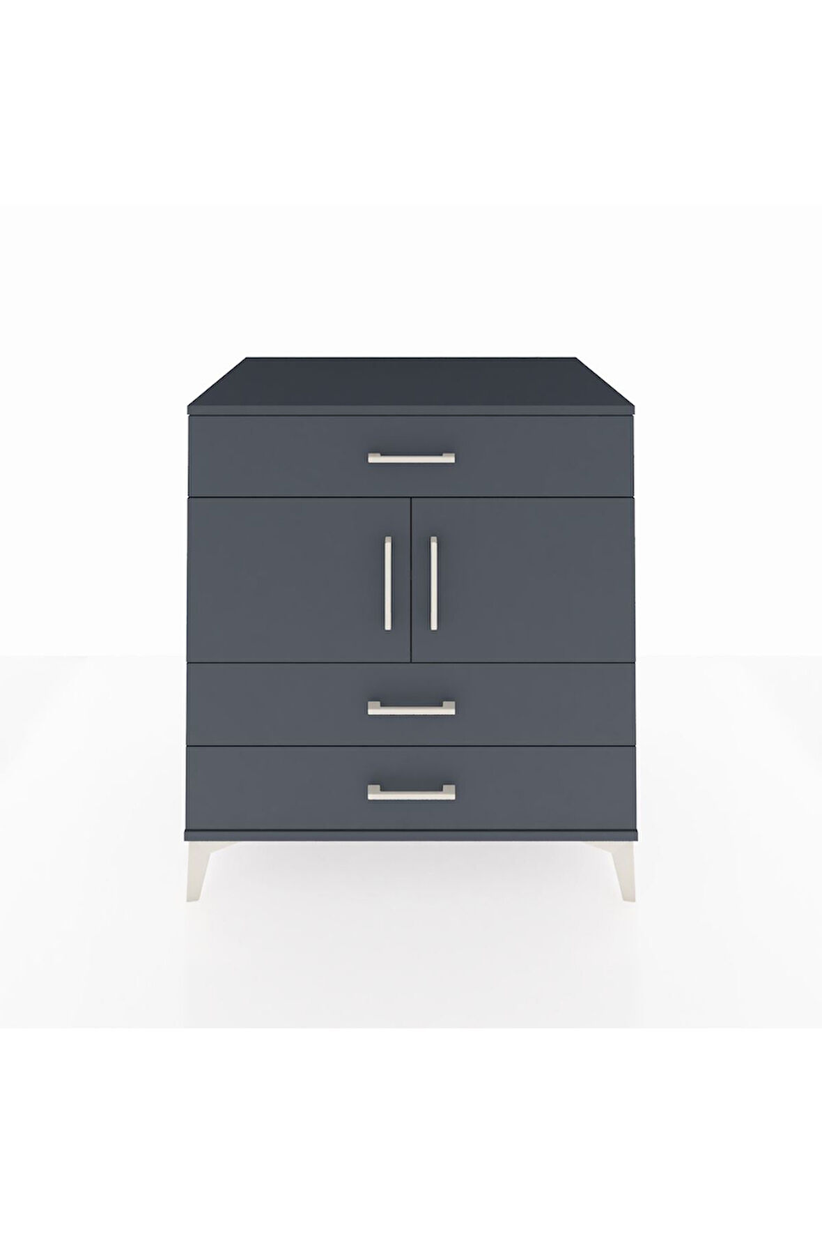 Kronos Şifonyer 2 Raflı 3 Çekmeceli 2 Kapaklı 88x59x96 Antrasit-Antrasit