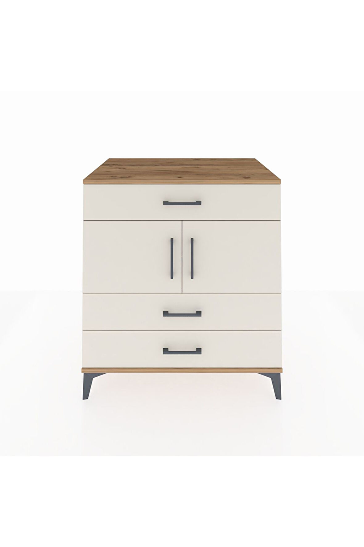 Kronos Şifonyer 2 Raflı 3 Çekmeceli 2 Kapaklı 88x59x96 Çam-Aytaşı