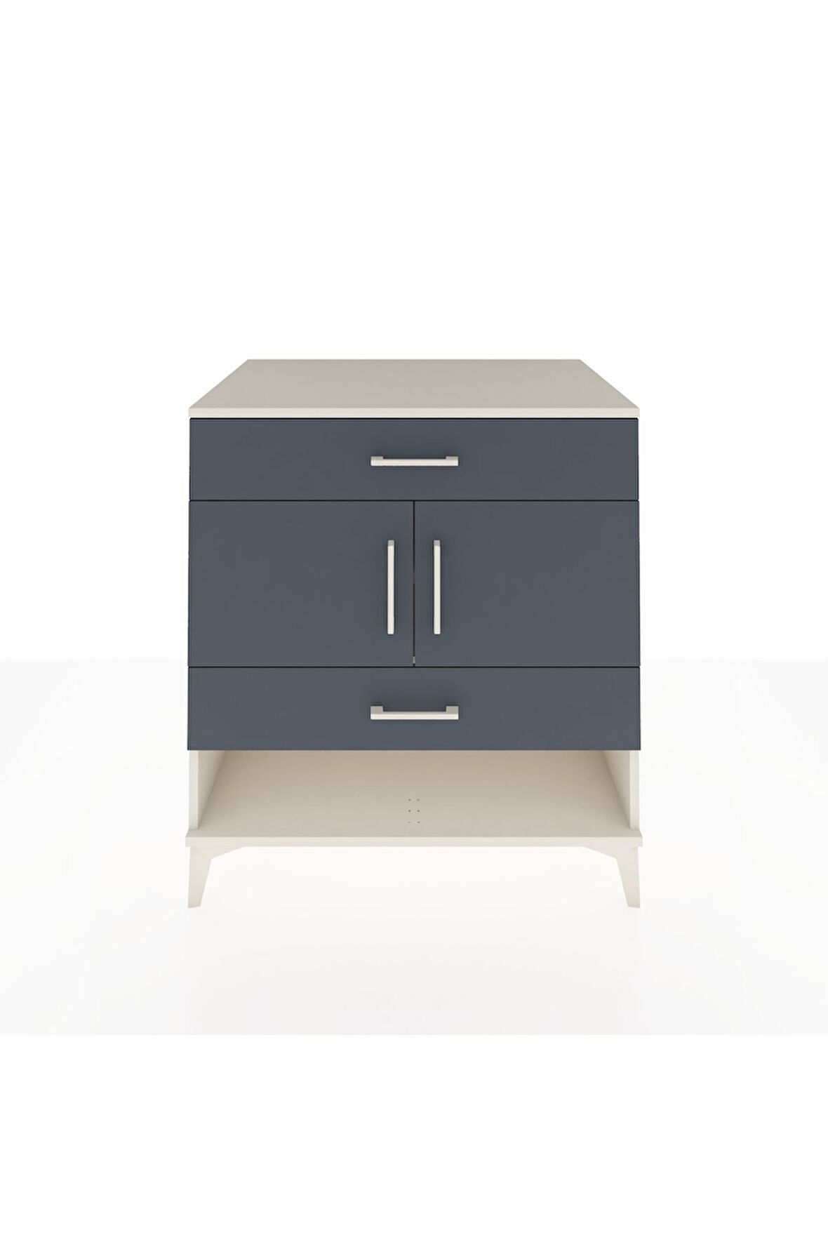 Kronos Şifonyer 2 Raflı 2 Çekmeceli 2 Kapaklı 88x59x96 Aytaşı-Antrasit