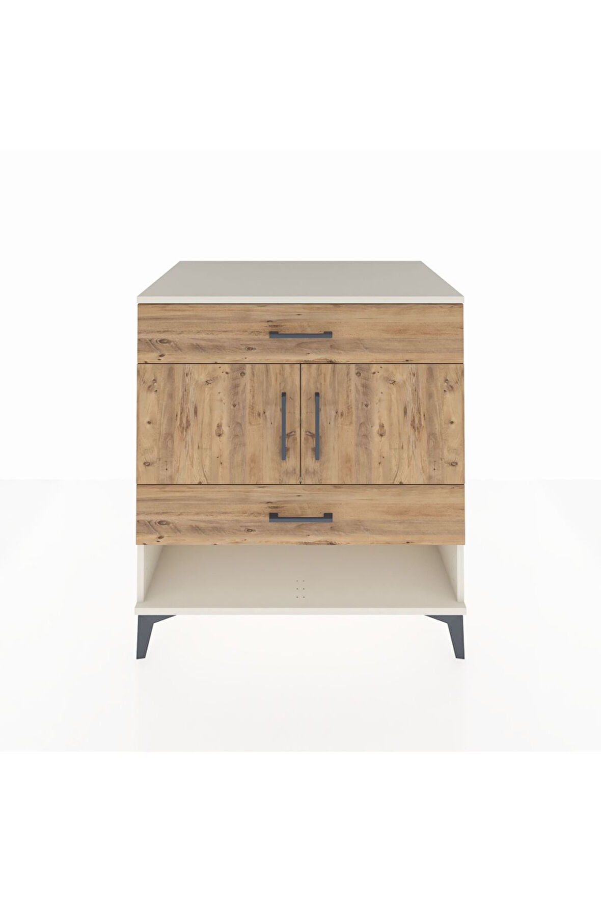 Kronos Şifonyer 2 Raflı 2 Çekmeceli 2 Kapaklı 88x59x96 Aytaşı-Çam