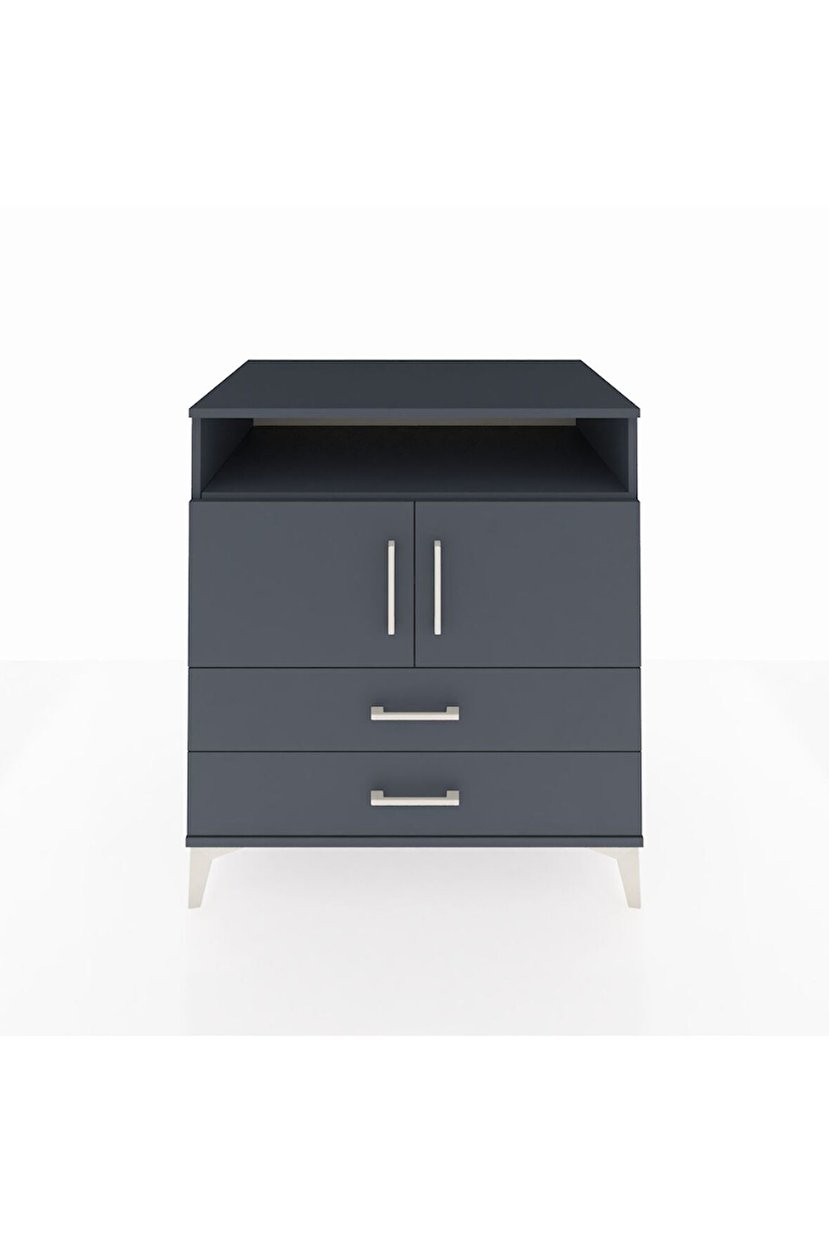 Kronos Şifonyer 3 Raflı 2 Çekmeceli 2 Kapaklı 88x59x96 Antrasit-Antrasit