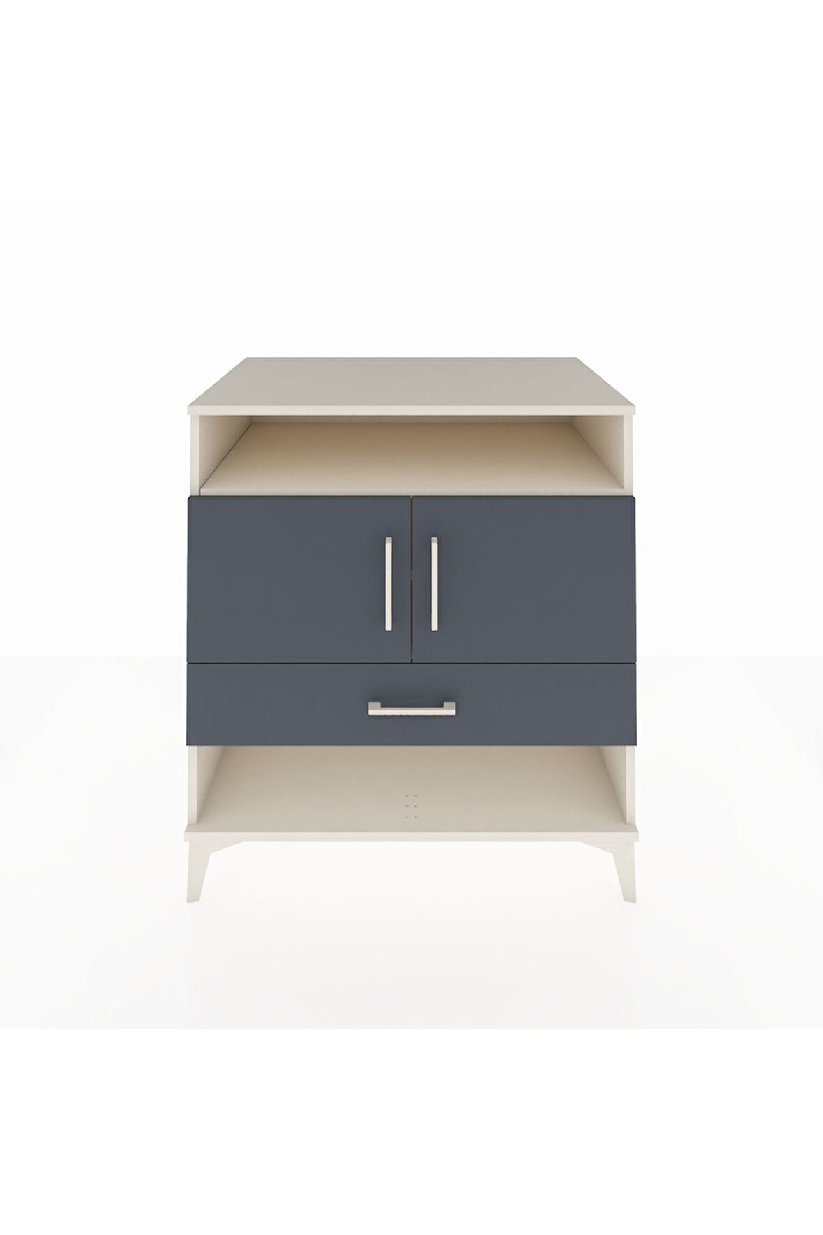 Kronos Şifonyer 3 Raflı Tek Çekmeceli 2 Kapaklı 88x59x96 Aytaşı-Antrasit