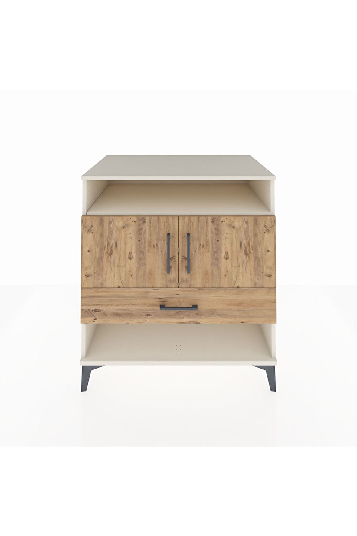 Kronos Şifonyer 3 Raflı Tek Çekmeceli 2 Kapaklı 88x59x96 Aytaşı-Çam