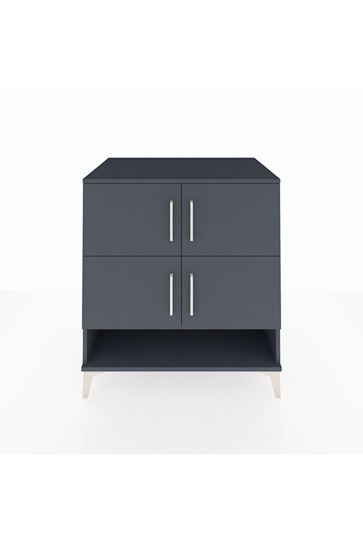 Kronos Şifonyer 4 Raflı 4 Kapaklı 88x59x96 Antrasit-Antrasit