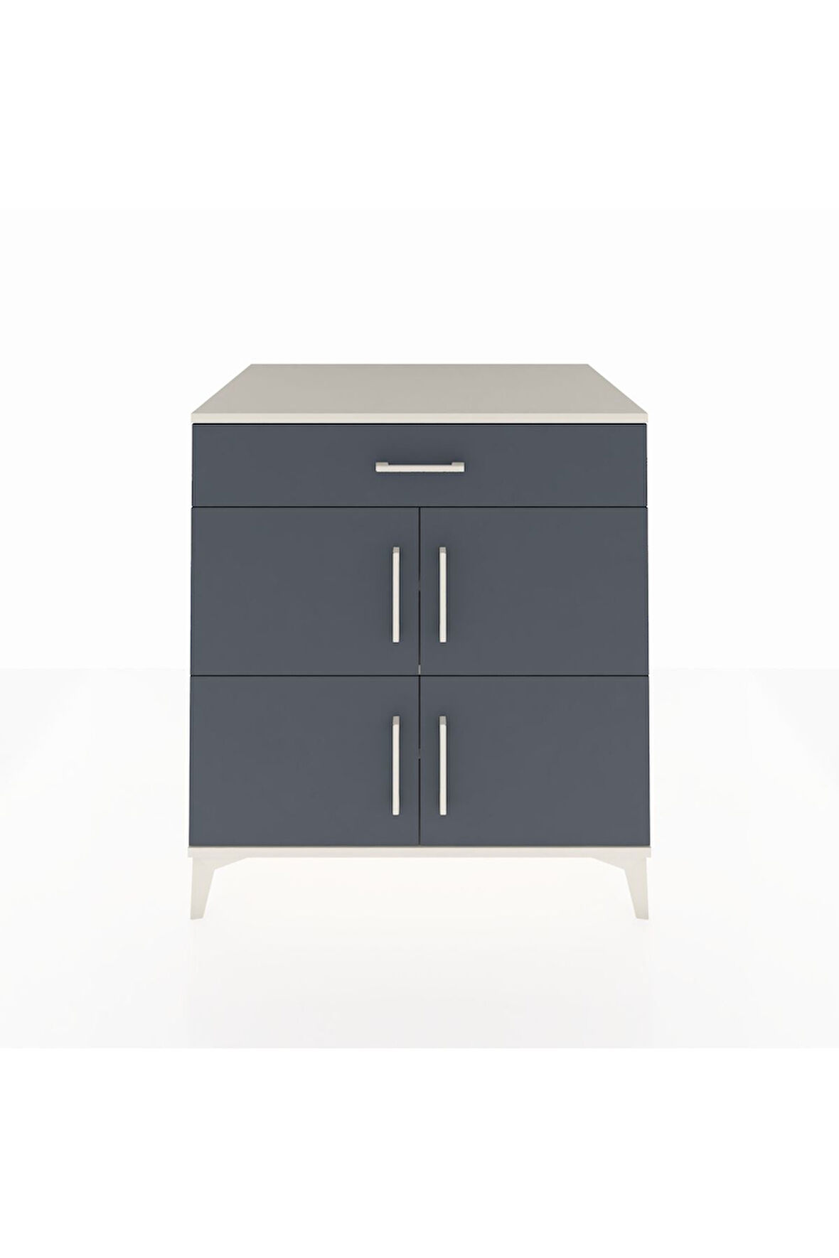 Kronos Şifonyer 3 Raflı Tek Çekmeceli 4 Kapaklı 88x59x96 Aytaşı-Antrasit