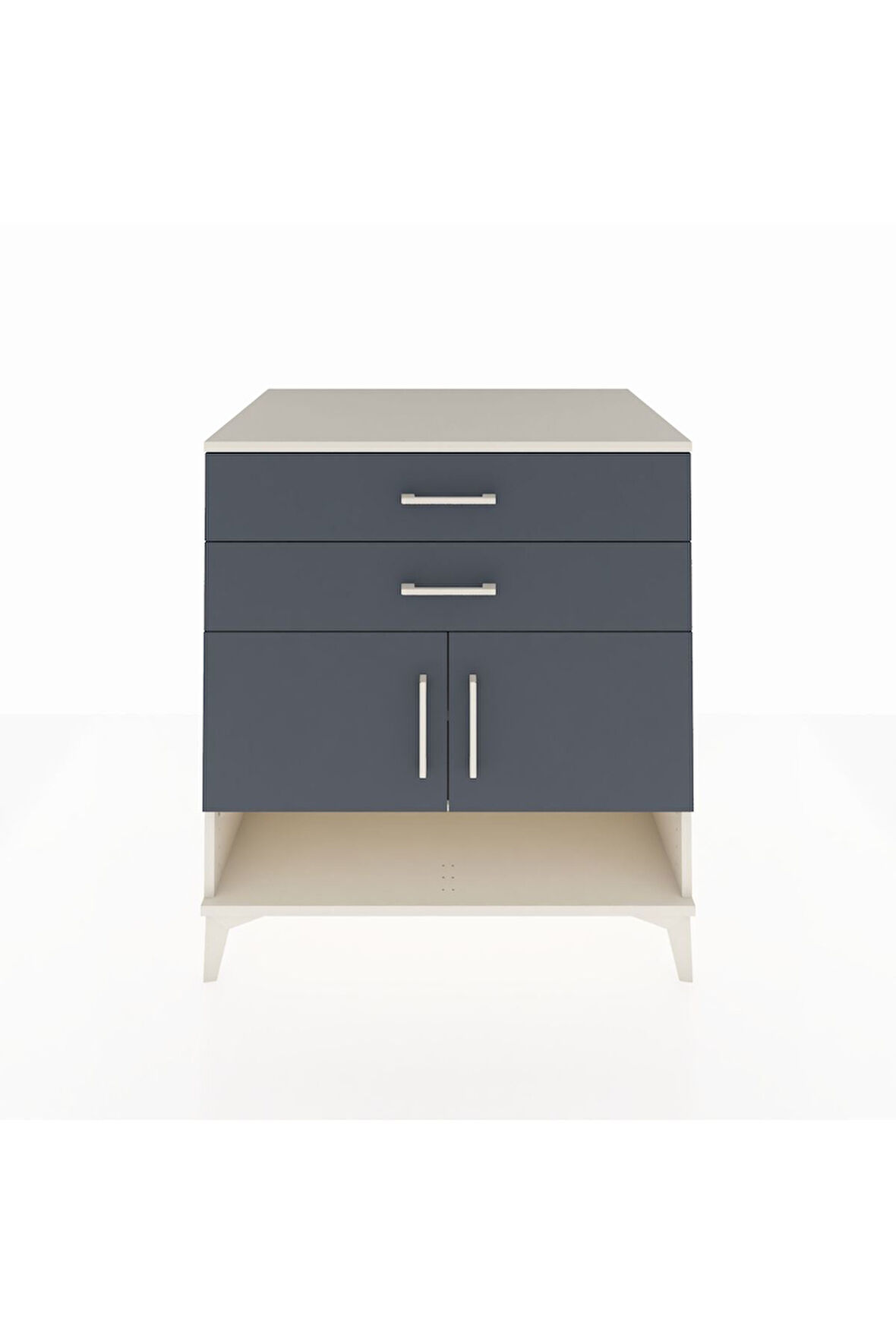 Kronos Şifonyer 2 Raflı 2 Çekmeceli 2 Kapaklı 88x59x96 Aytaşı-Antrasit