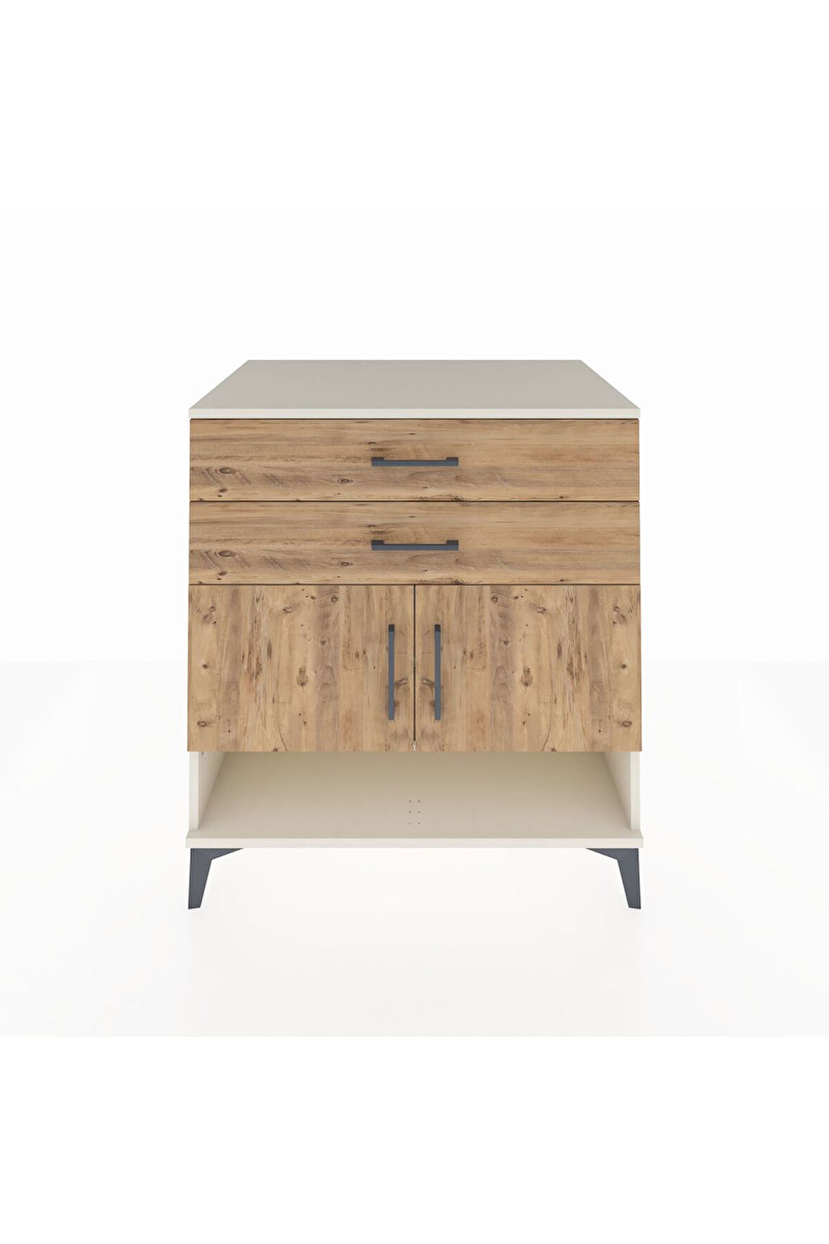 Kronos Şifonyer 2 Raflı 2 Çekmeceli 2 Kapaklı 88x59x96 Aytaşı-Çam