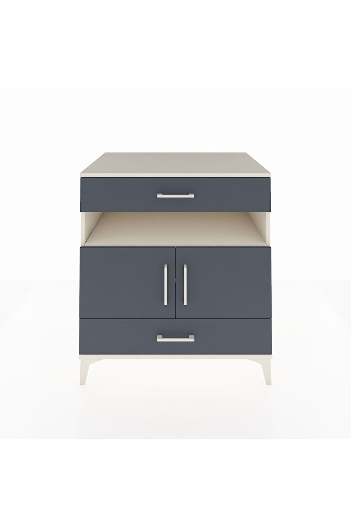 Kronos Şifonyer 2 Raflı 2 Çekmeceli 2 Kapaklı 88x59x96 Aytaşı-Antrasit