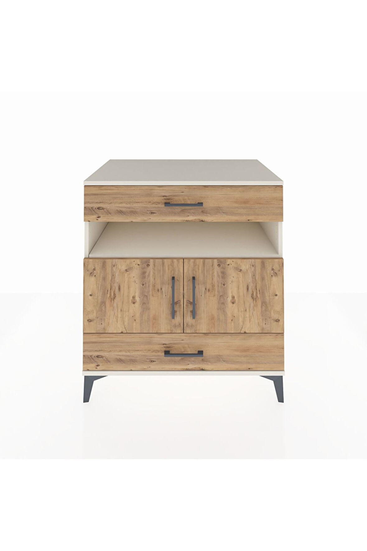 Kronos Şifonyer 2 Raflı 2 Çekmeceli 2 Kapaklı 88x59x96 Aytaşı-Çam