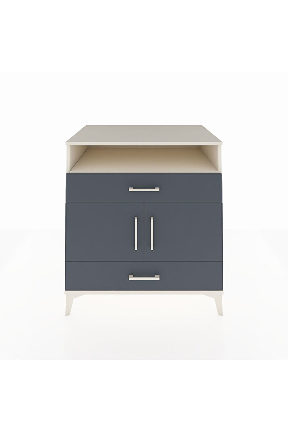 Kronos Şifonyer 2 Raflı 2 Çekmeceli 2 Kapaklı 88x59x96 Aytaşı-Antrasit