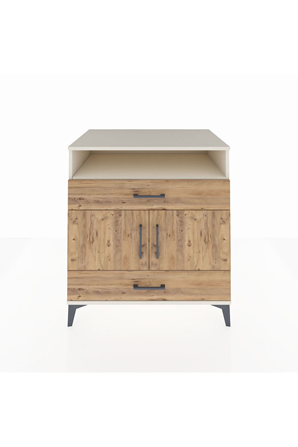 Kronos Şifonyer 2 Raflı 2 Çekmeceli 2 Kapaklı 88x59x96 Aytaşı-Çam