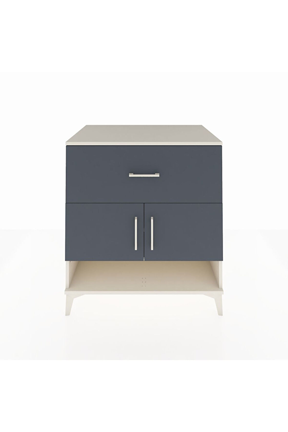 Kronos Şifonyer 2 Raflı Tek Çekmeceli 2 Kapaklı 88x59x96 Aytaşı-Antrasit