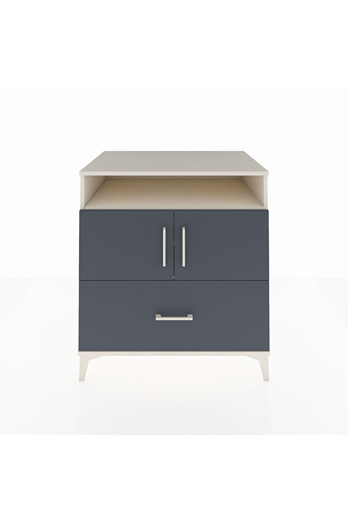 Kronos Şifonyer 3 Raflı Tek Çekmeceli 2 Kapaklı 88x59x96 Aytaşı-Antrasit