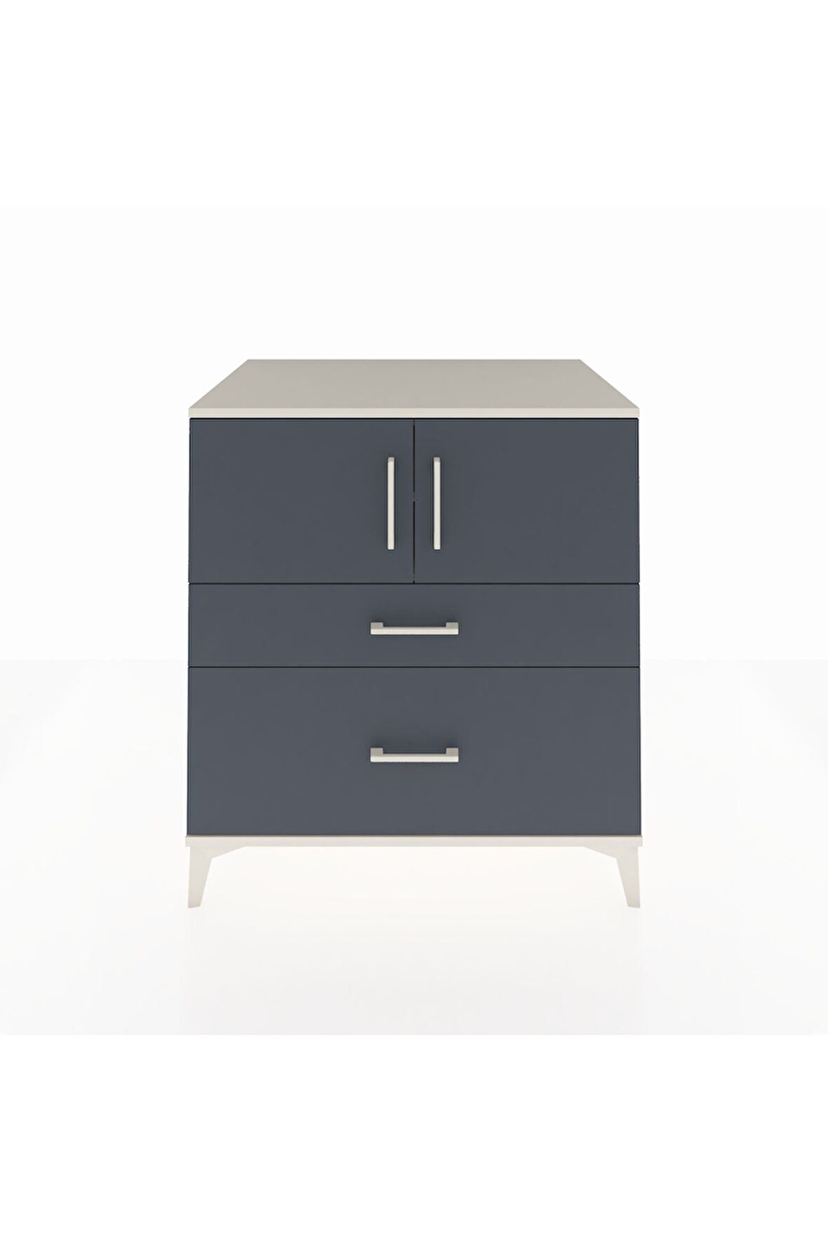 Kronos Şifonyer 2 Raflı 2 Çekmeceli 2 Kapaklı 88x59x96 Aytaşı-Antrasit