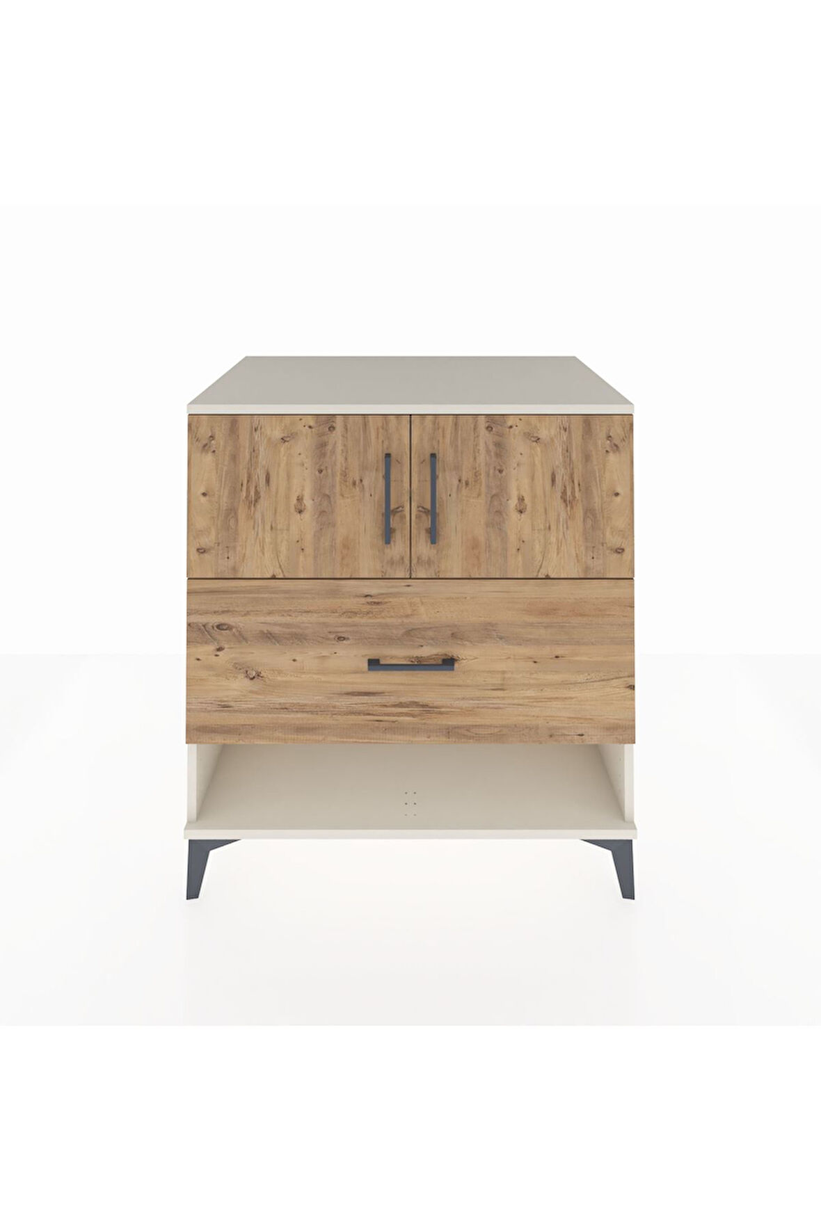 Kronos Şifonyer 2 Raflı Tek Çekmeceli 2 Kapaklı 88x59x96 Aytaşı-Çam