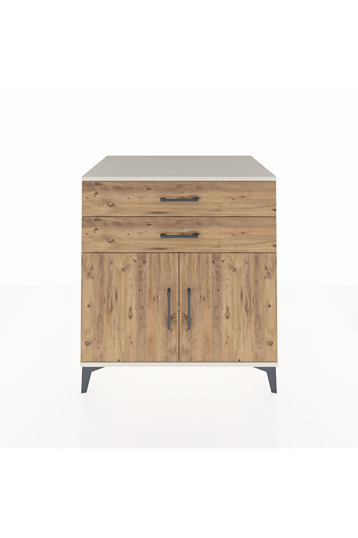 Kronos Şifonyer Tek Raflı 2 Çekmeceli 2 Kapaklı 88x59x96 Aytaşı-Çam