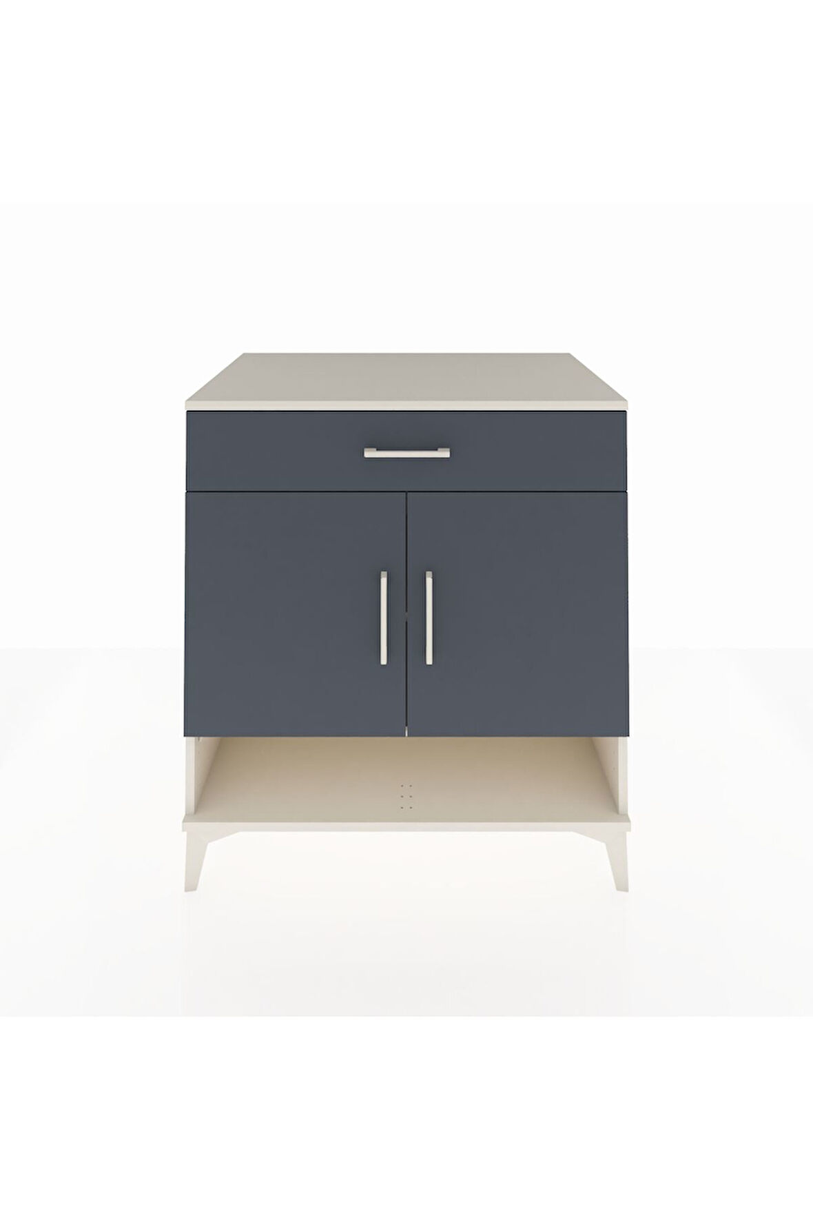 Kronos Şifonyer 2 Raflı Tek Çekmeceli 2 Kapaklı 88x59x96 Aytaşı-Antrasit