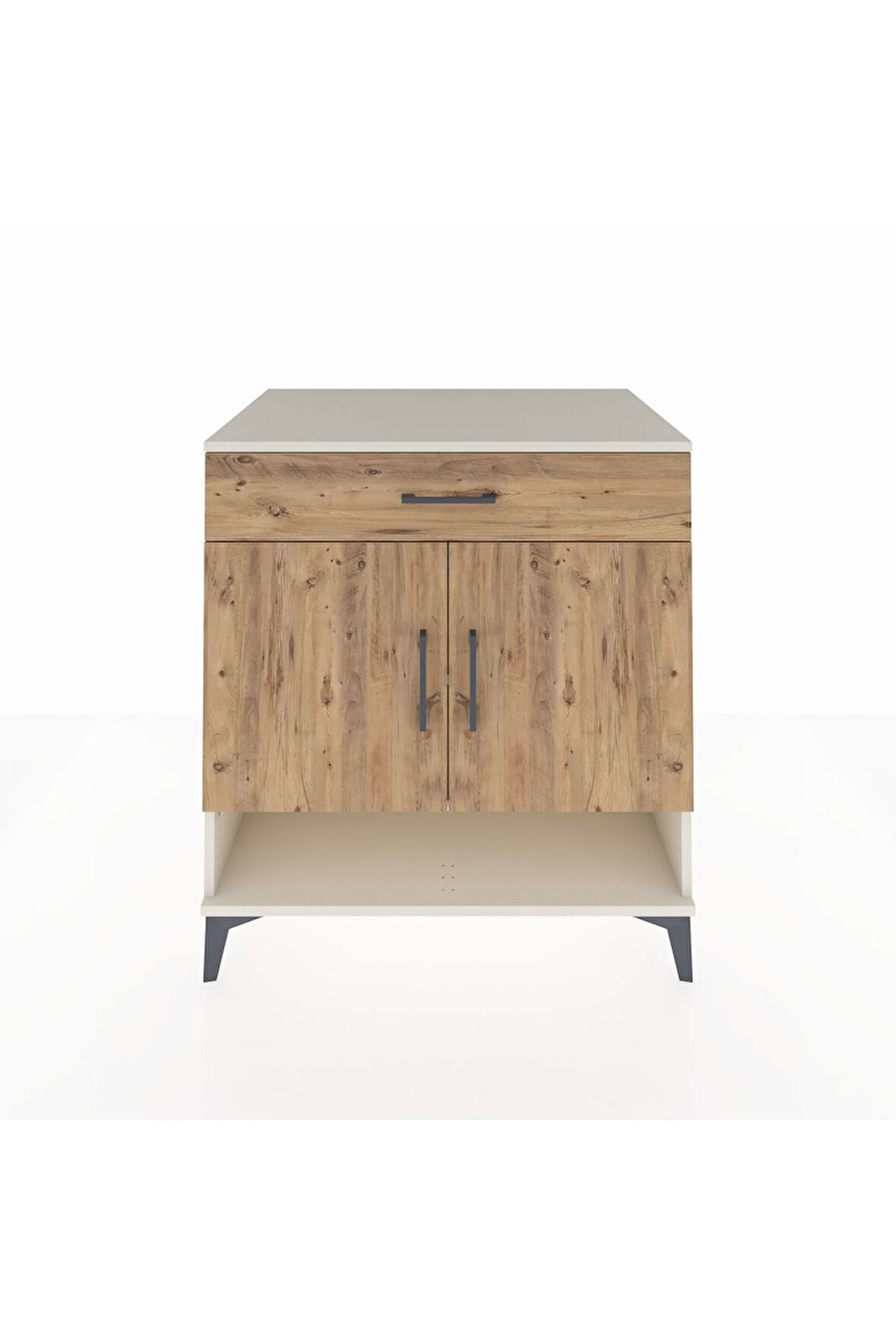 Kronos Şifonyer 2 Raflı Tek Çekmeceli 2 Kapaklı 88x59x96 Aytaşı-Çam