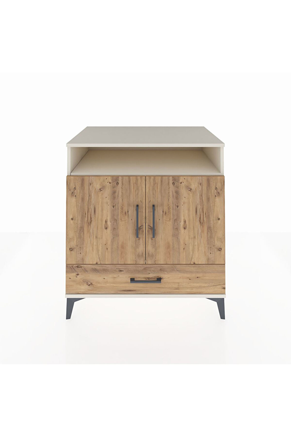 Kronos Şifonyer 3 Raflı Tek Çekmeceli 2 Kapaklı 88x59x96 Aytaşı-Çam