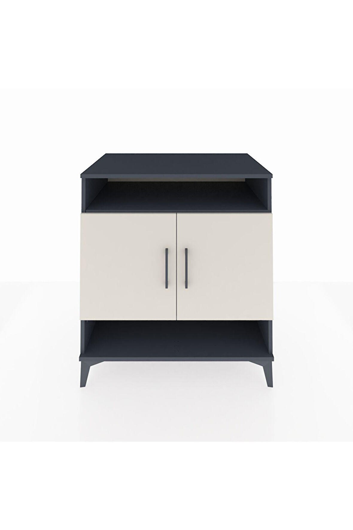 Kronos Şifonyer 3 Raflı 2 Kapaklı 88x59x96 Antrasit-Aytaşı