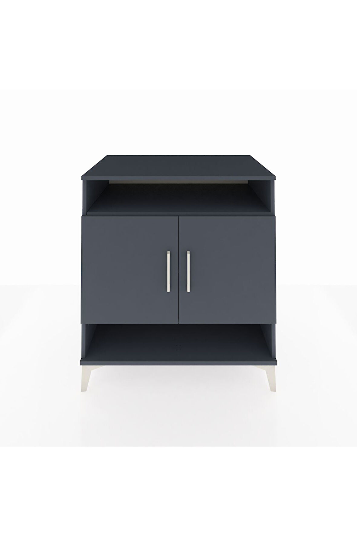 Kronos Şifonyer 3 Raflı 2 Kapaklı 88x59x96 Antrasit-Antrasit