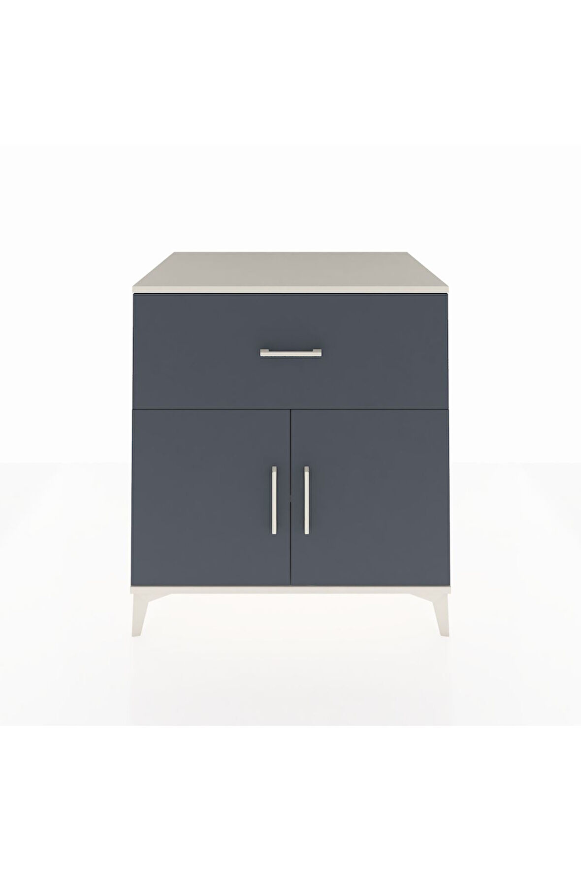 Kronos Şifonyer Tek Raflı Tek Çekmeceli 2 Kapaklı 88x59x96 Aytaşı-Antrasit