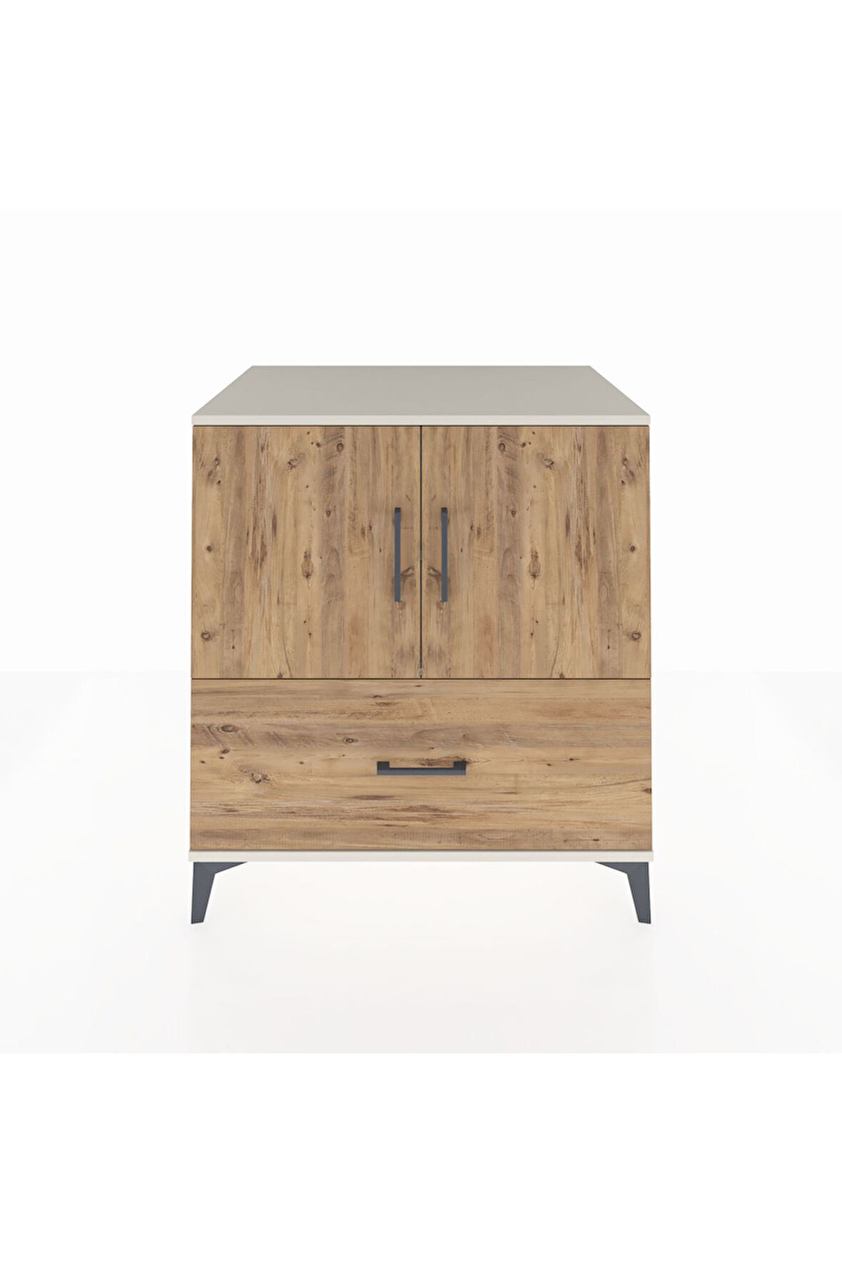 Kronos Şifonyer 2 Raflı Tek Çekmeceli 2 Kapaklı 88x59x96 Aytaşı-Çam