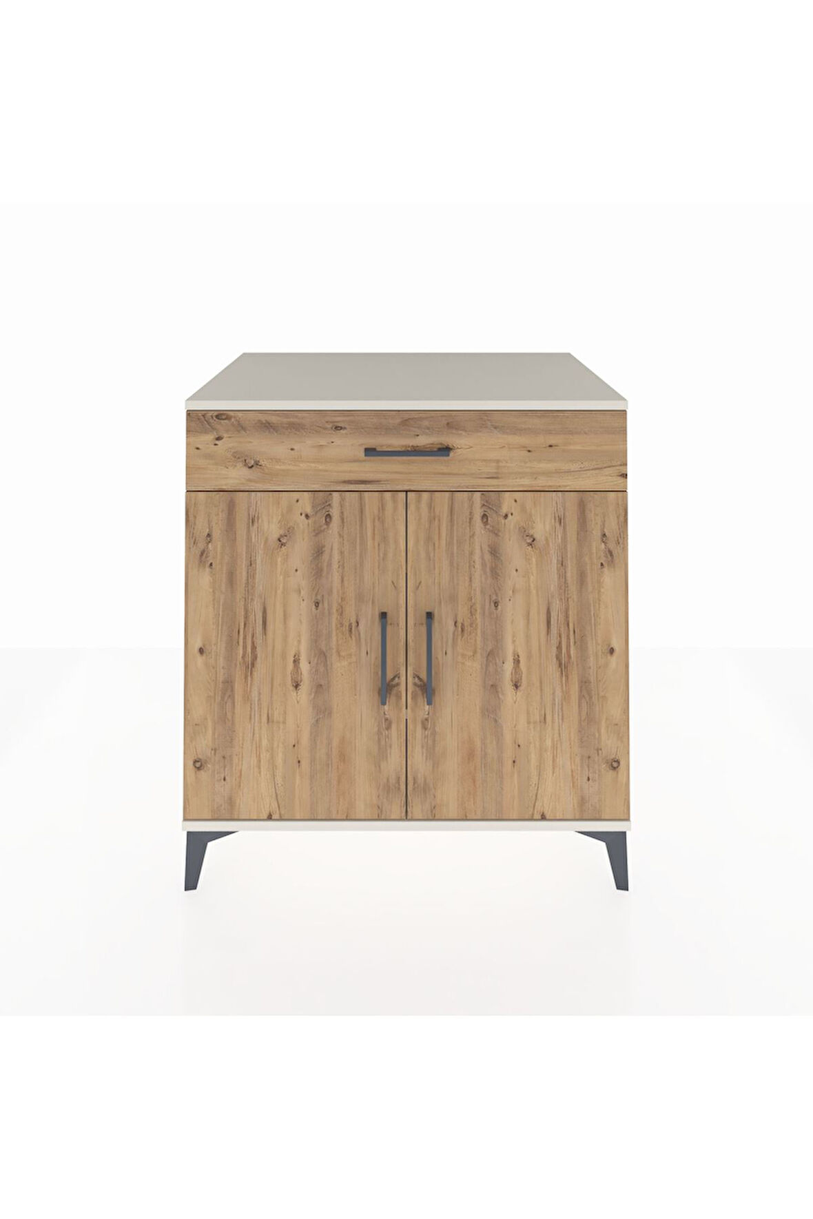 Kronos Şifonyer 2 Raflı Tek Çekmeceli 2 Kapaklı 88x59x96 Aytaşı-Çam