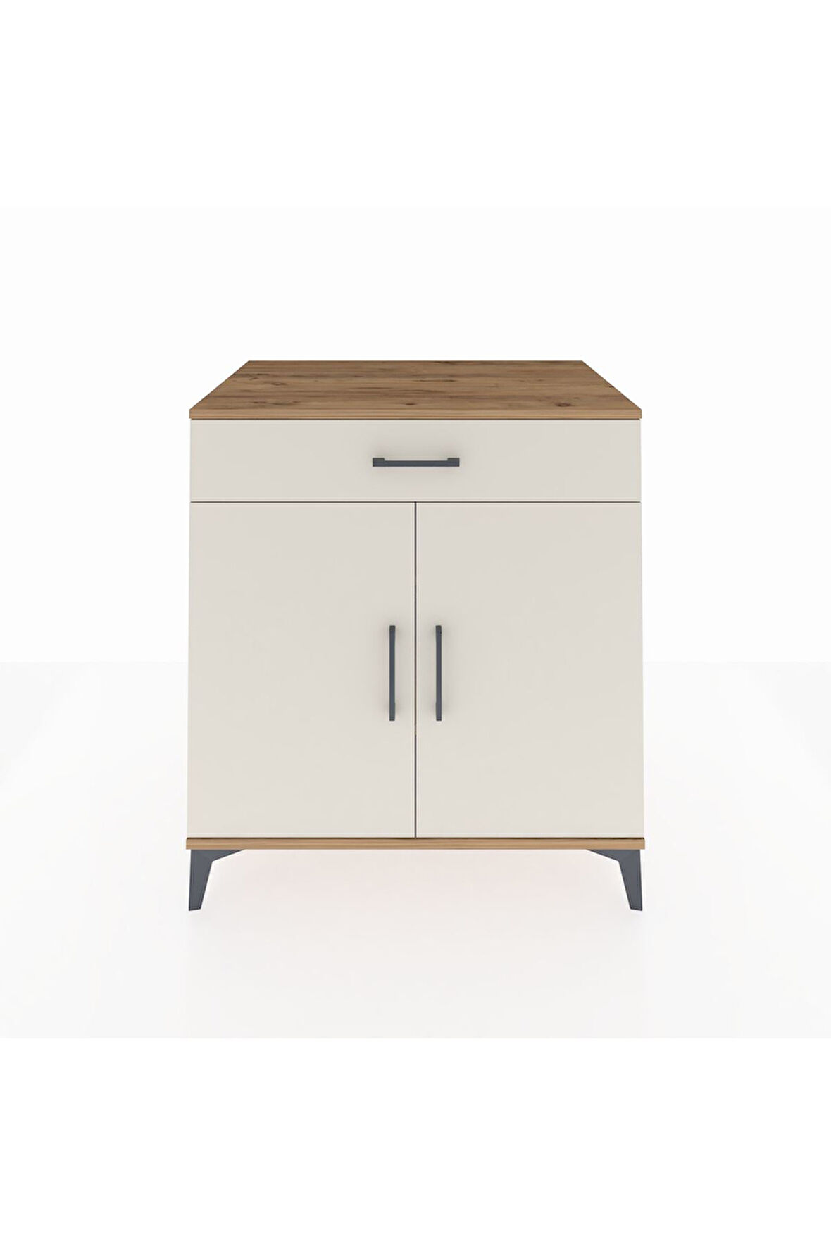 Kronos Şifonyer 2 Raflı Tek Çekmeceli 2 Kapaklı 88x59x96 Çam-Aytaşı