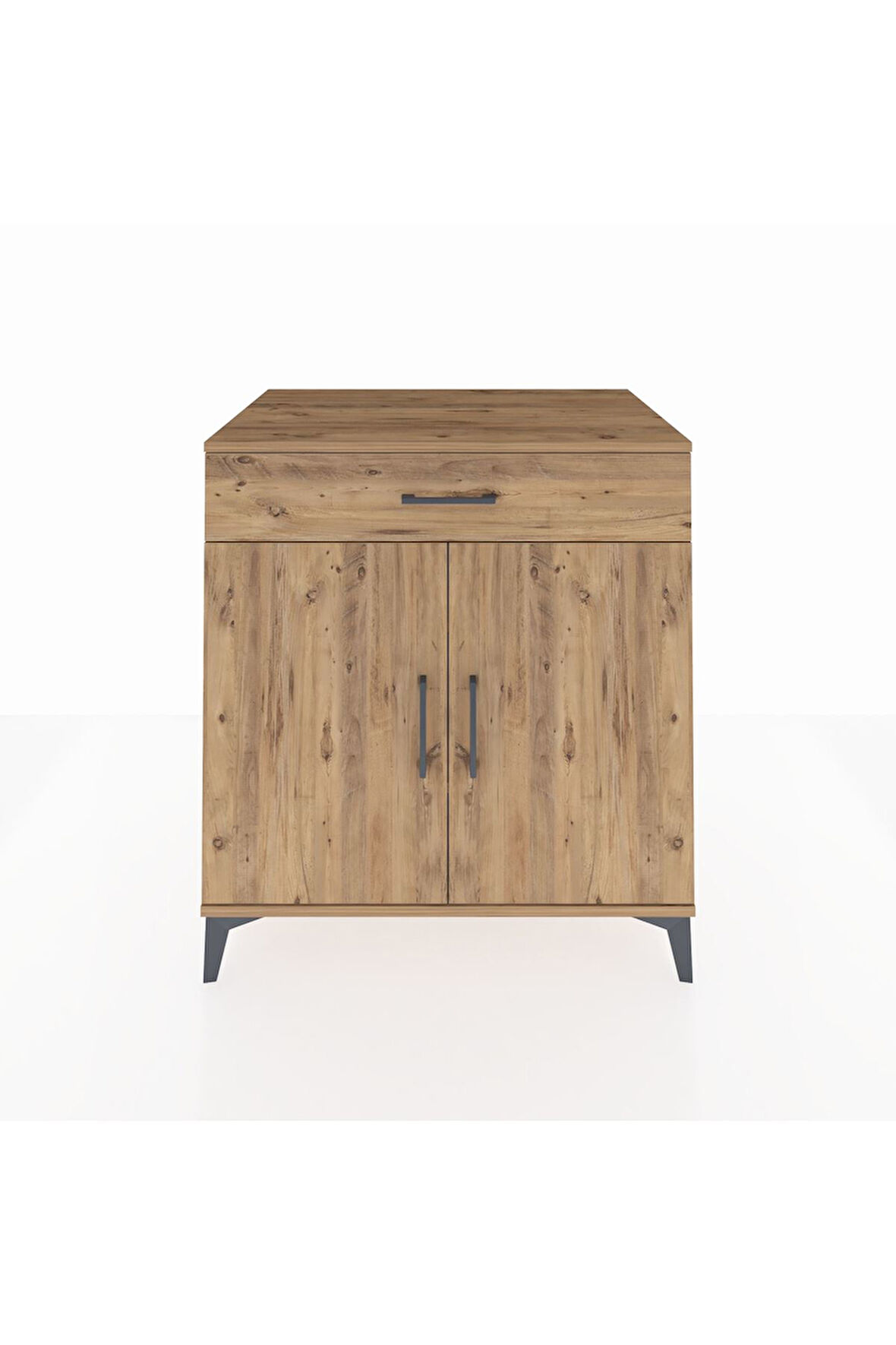 Kronos Şifonyer 2 Raflı Tek Çekmeceli 2 Kapaklı 88x59x96 Çam-Çam