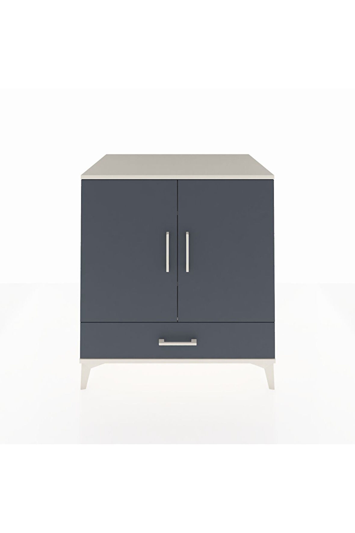 Kronos Şifonyer 3 Raflı Tek Çekmeceli 2 Kapaklı 88x59x96 Aytaşı-Antrasit