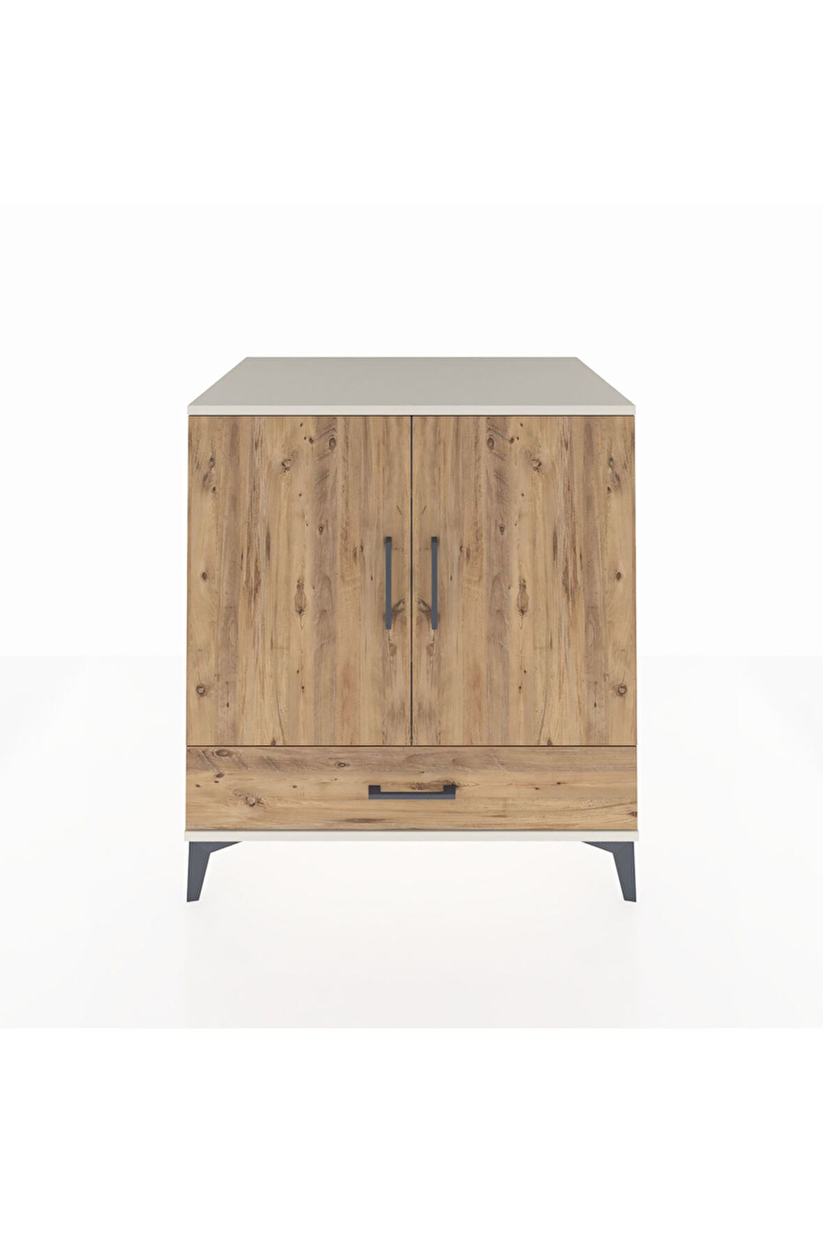 Kronos Şifonyer 3 Raflı Tek Çekmeceli 2 Kapaklı 88x59x96 Aytaşı-Çam