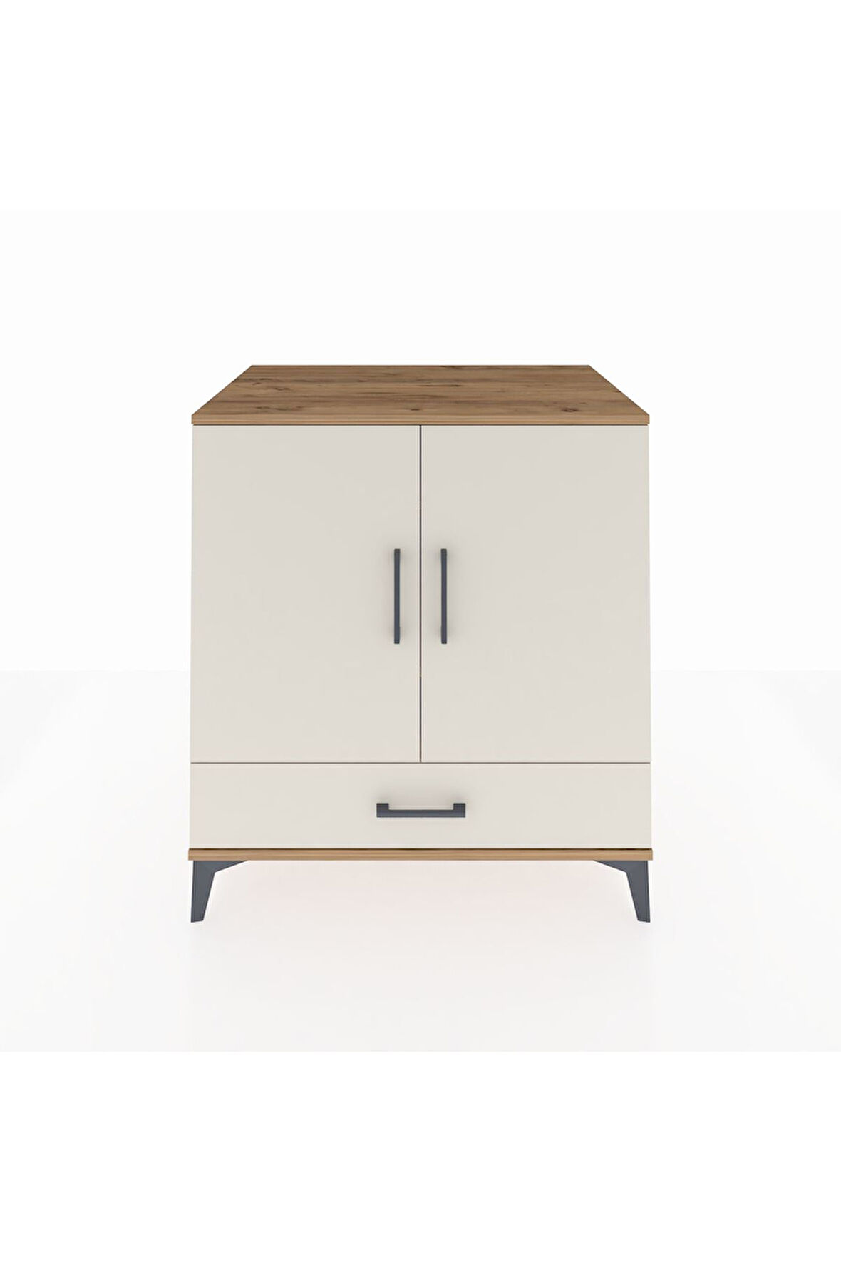 Kronos Şifonyer 3 Raflı Tek Çekmeceli 2 Kapaklı 88x59x96 Çam-Aytaşı