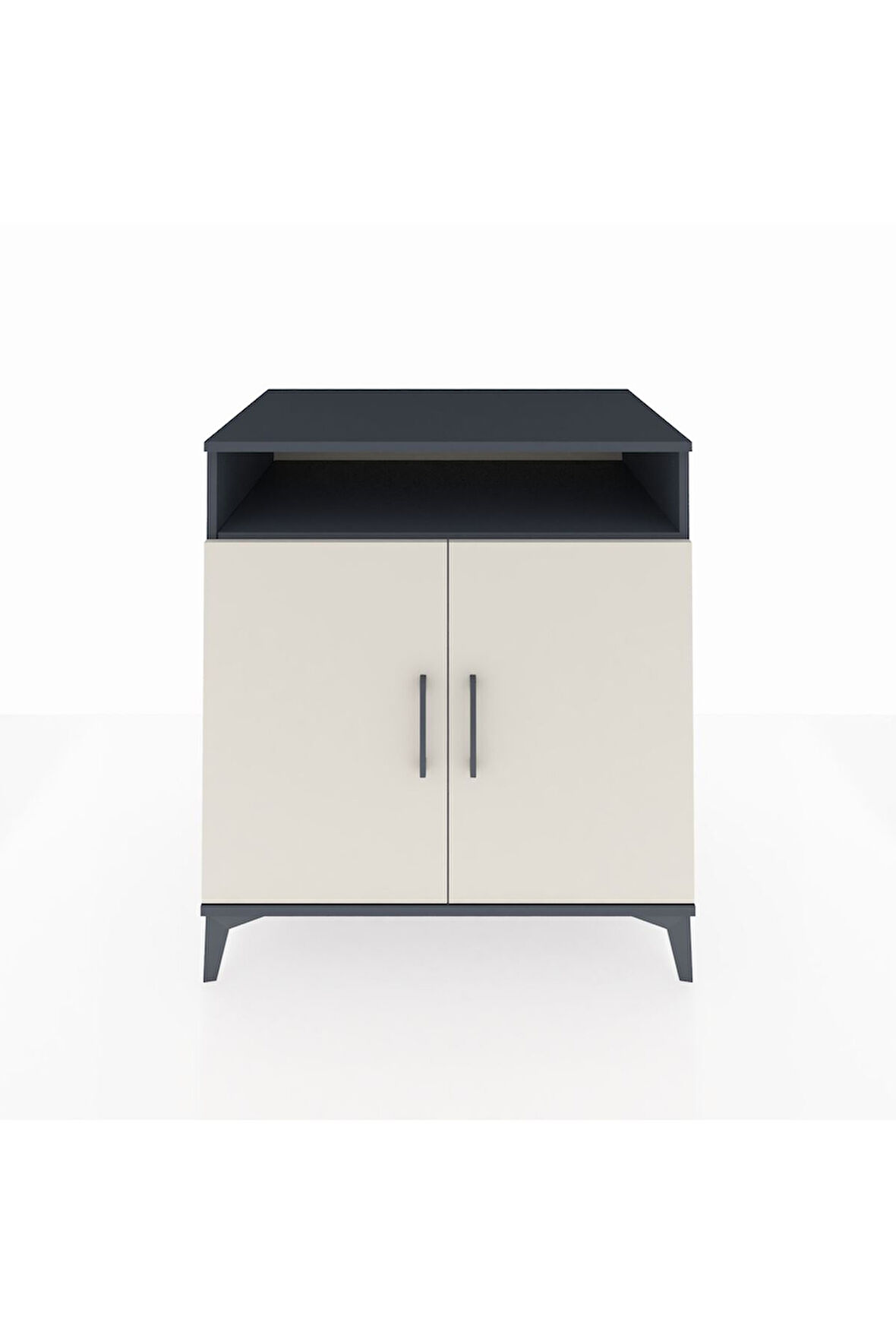 Kronos Şifonyer 3 Raflı 2 Kapaklı 88x59x96 Antrasit-Aytaşı