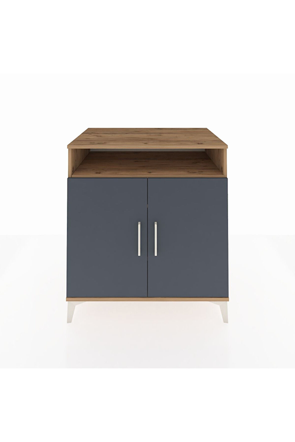 Kronos Şifonyer 3 Raflı 2 Kapaklı 88x59x96 Çam-Antrasit