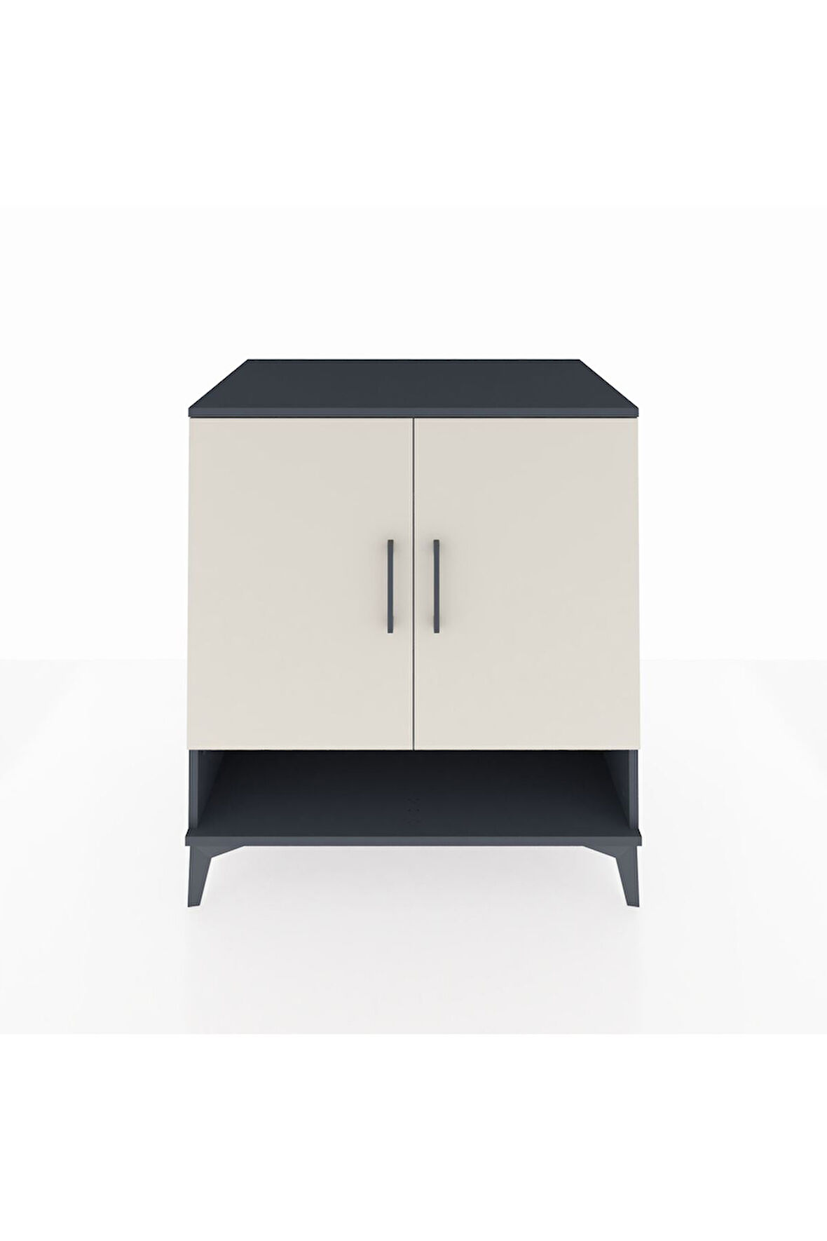 Kronos Şifonyer 3 Raflı 2 Kapaklı 88x59x96 Antrasit-Aytaşı