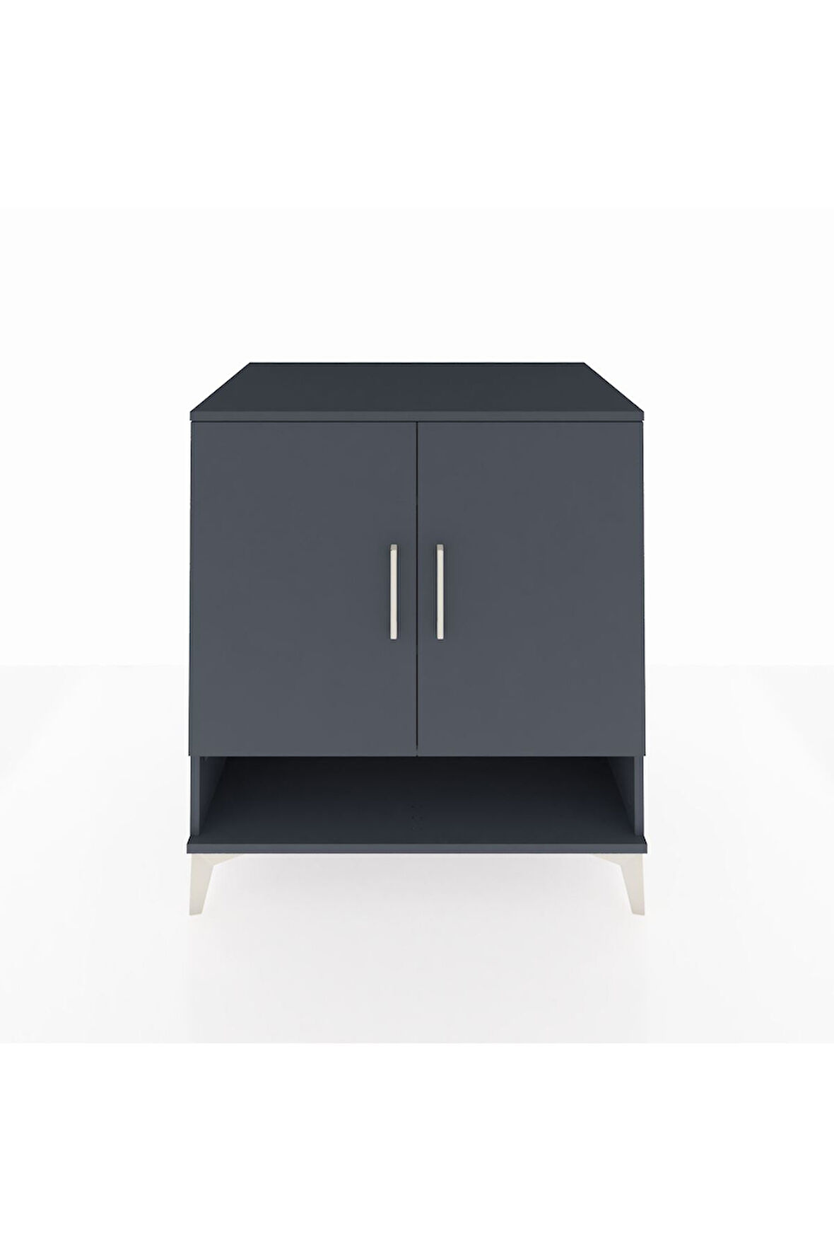 Kronos Şifonyer 3 Raflı 2 Kapaklı 88x59x96 Antrasit-Antrasit