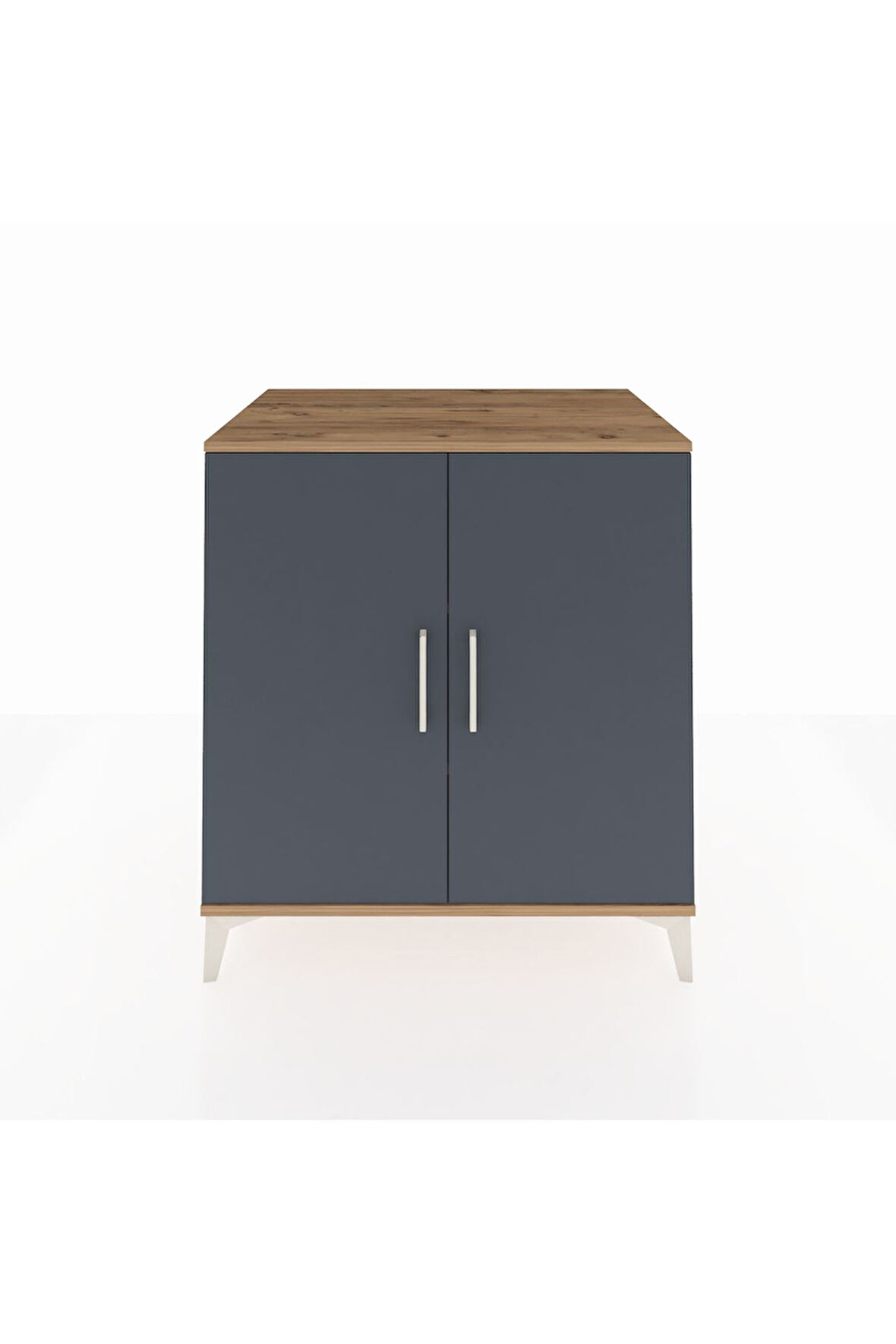 Kronos Şifonyer 2 Raflı 2 Kapaklı 88x59x96 Çam-Antrasit