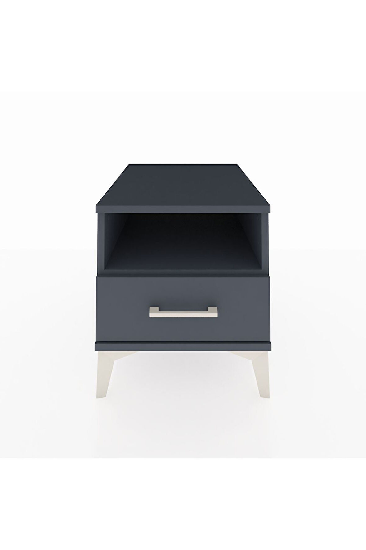 Kronos Komodin Tek Raflı Tek Çekmeceli 44x59x48 Antrasit-Antrasit