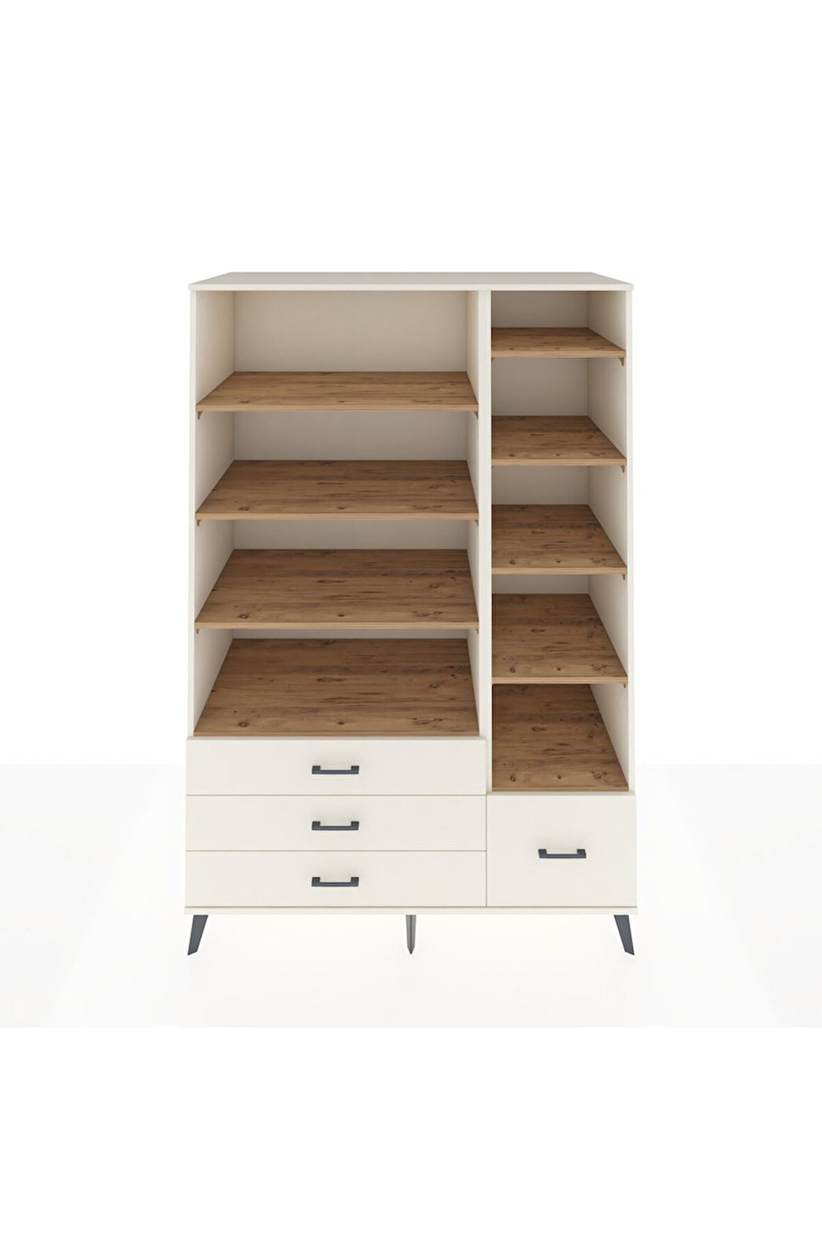Kronos Dolap 9 Raflı 4 Çekmeceli  132x59x195 Aytaşı-Çam/Aytaşı