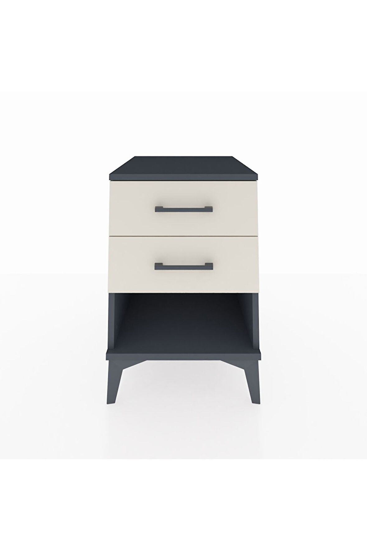 Kronos Komodin 2 Çekmeceli 44x59x64 Antrasit-Aytaşı