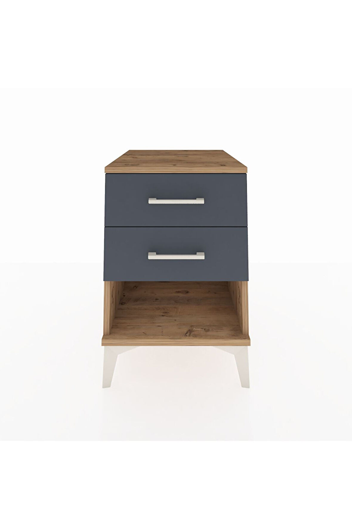 Kronos Komodin 2 Çekmeceli 44x59x64 Çam-Antrasit