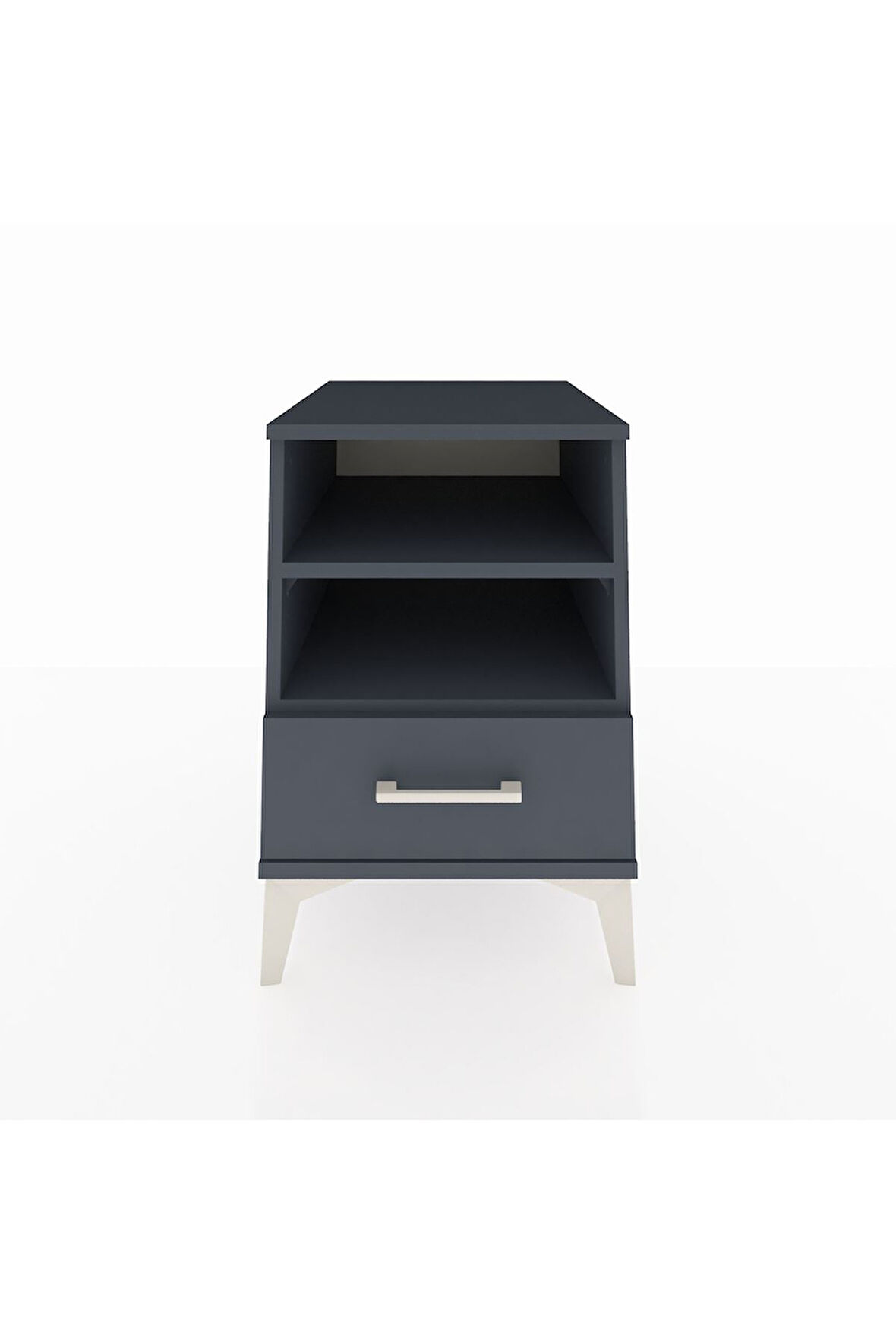 Kronos Komodin 2 Raflı Tek Çekmeceli 44x59x64 Antrasit-Antrasit