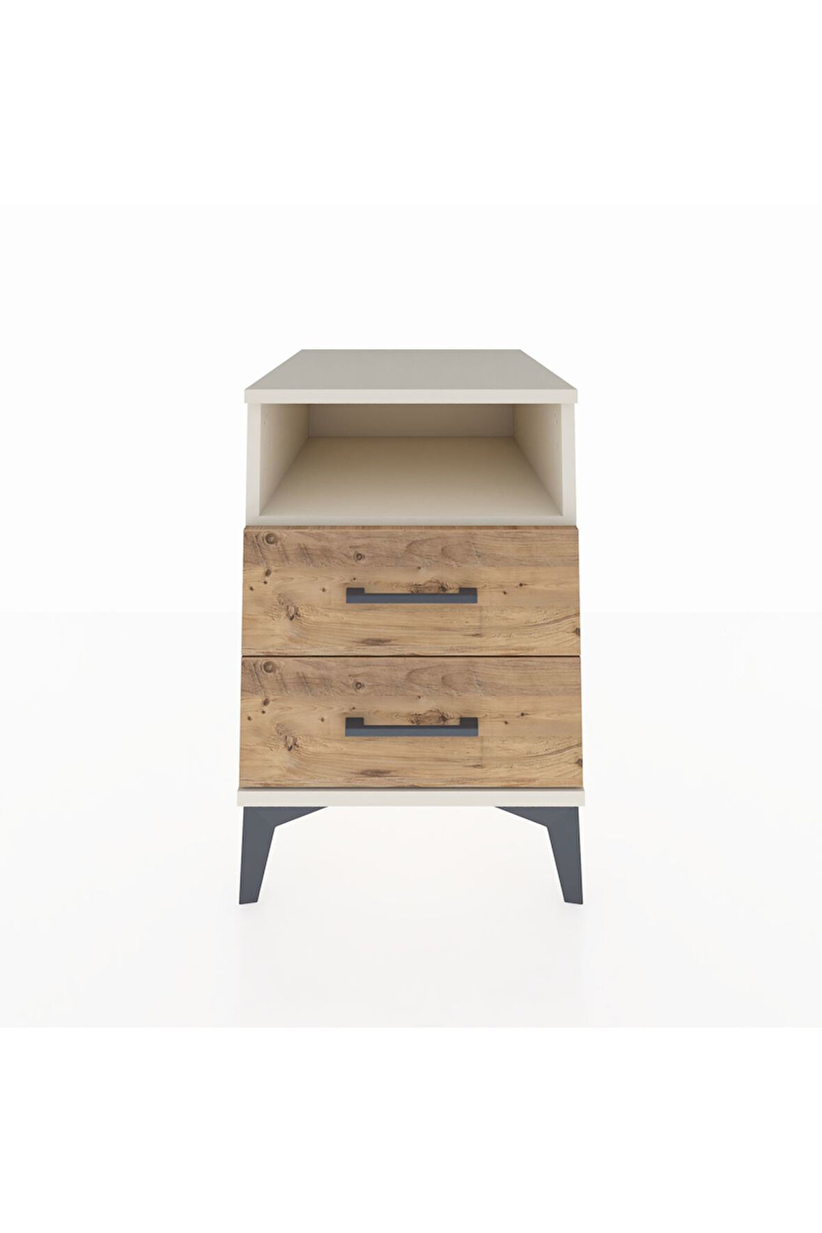 Kronos Komodin Tek Raflı 2 Çekmeceli 44x59x64 Aytaşı-Çam