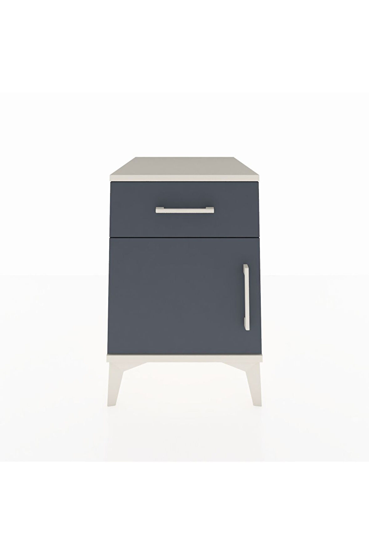 Kronos Komodin Tek Raflı Tek Çekmeceli Tek Kapaklı 44x59x64 Aytaşı-Antrasit