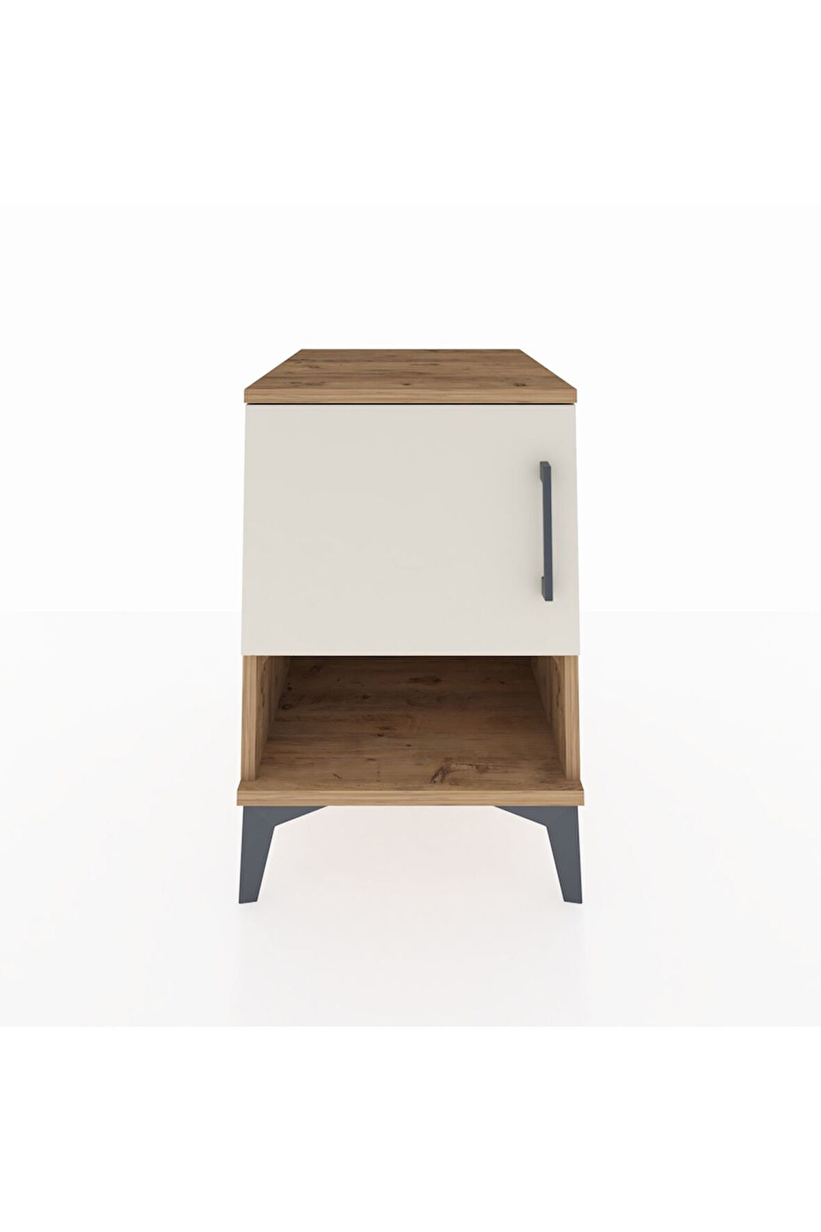Kronos Komodin 2 Raflı Tek Kapaklı 44x59x64 Çam-Aytaşı