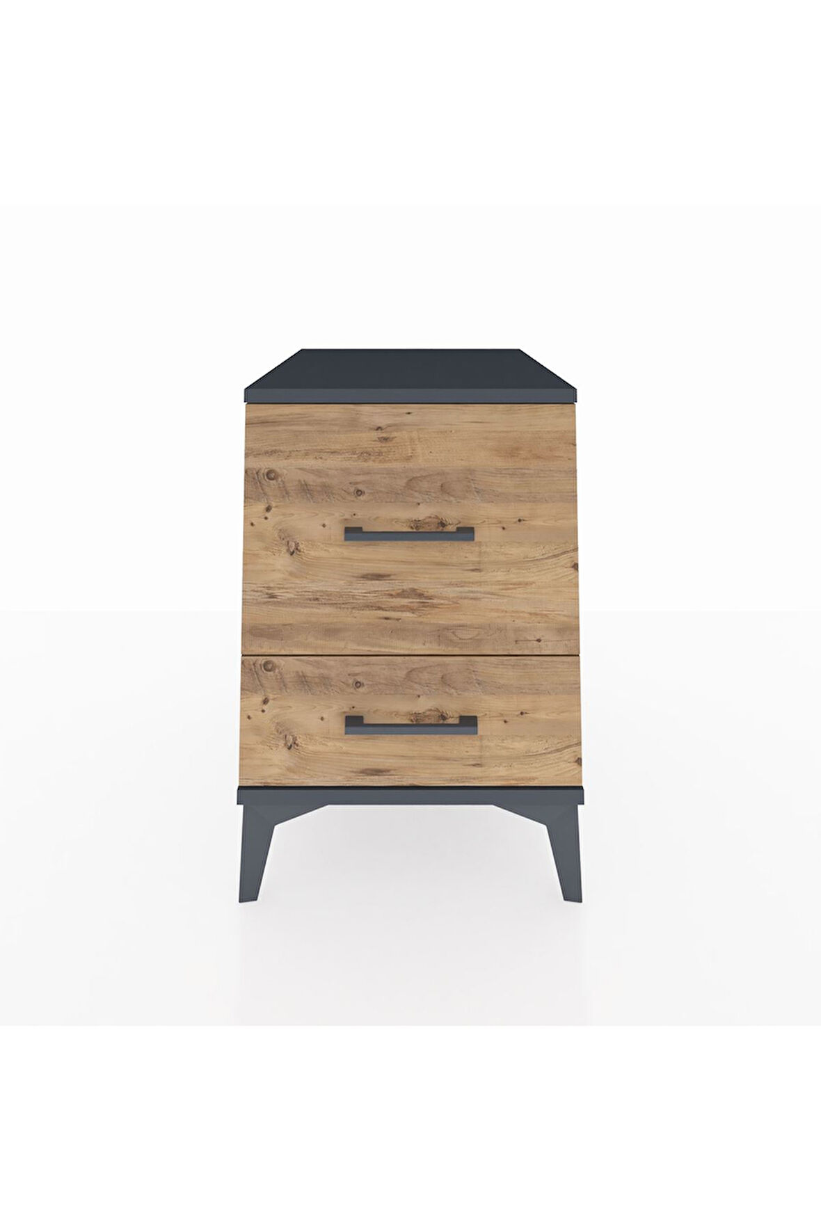 Kronos Komodin 2 Çekmeceli 44x59x64 Antrasit-Çam