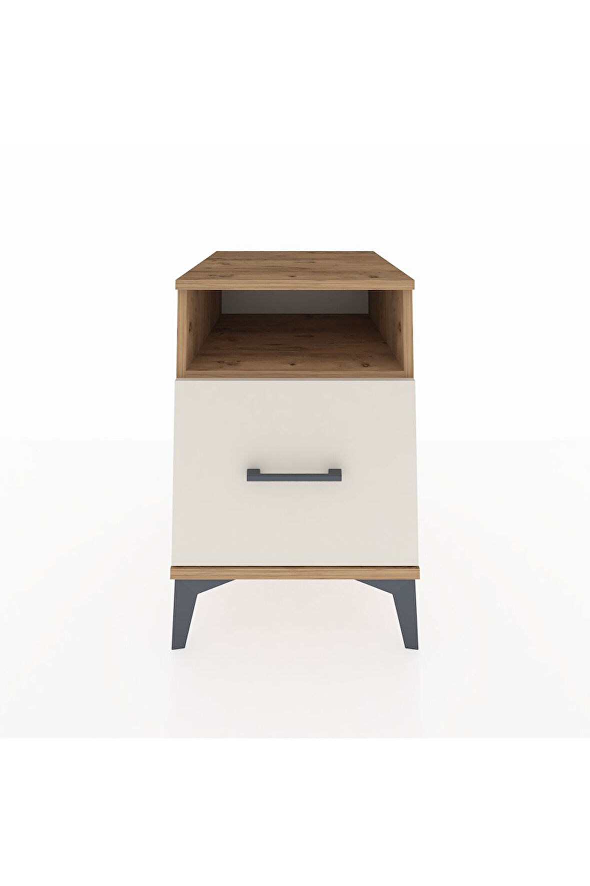 Kronos Komodin Tek Raflı Tek Çekmeceli 44x59x64 Çam-Aytaşı