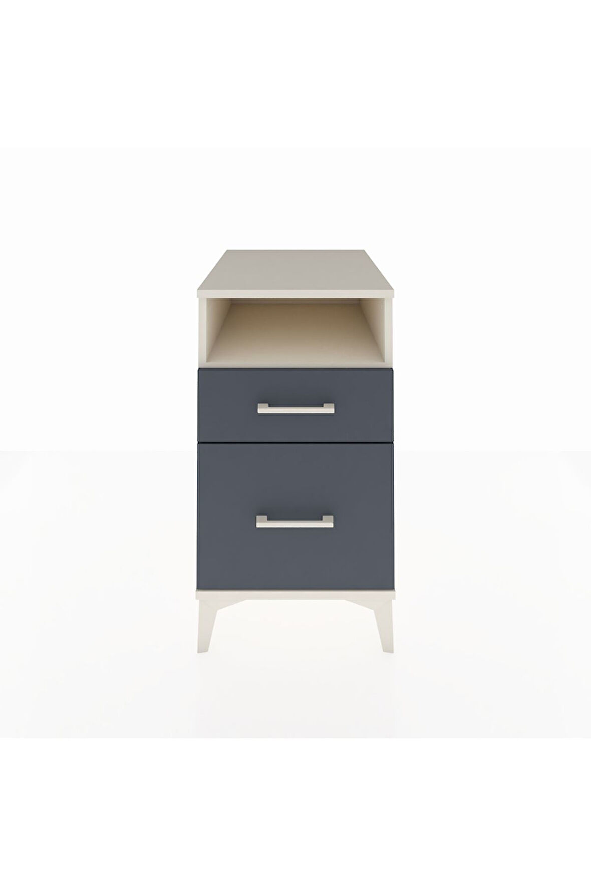 Kronos Komodin Tek Raflı 2 Çekmeceli 44x59x80 Aytaşı-Antrasit